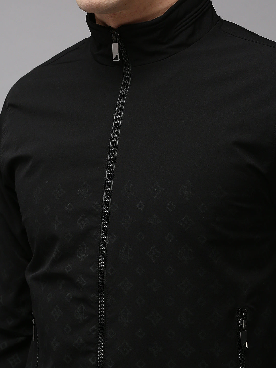 Men Black Solid Jacket