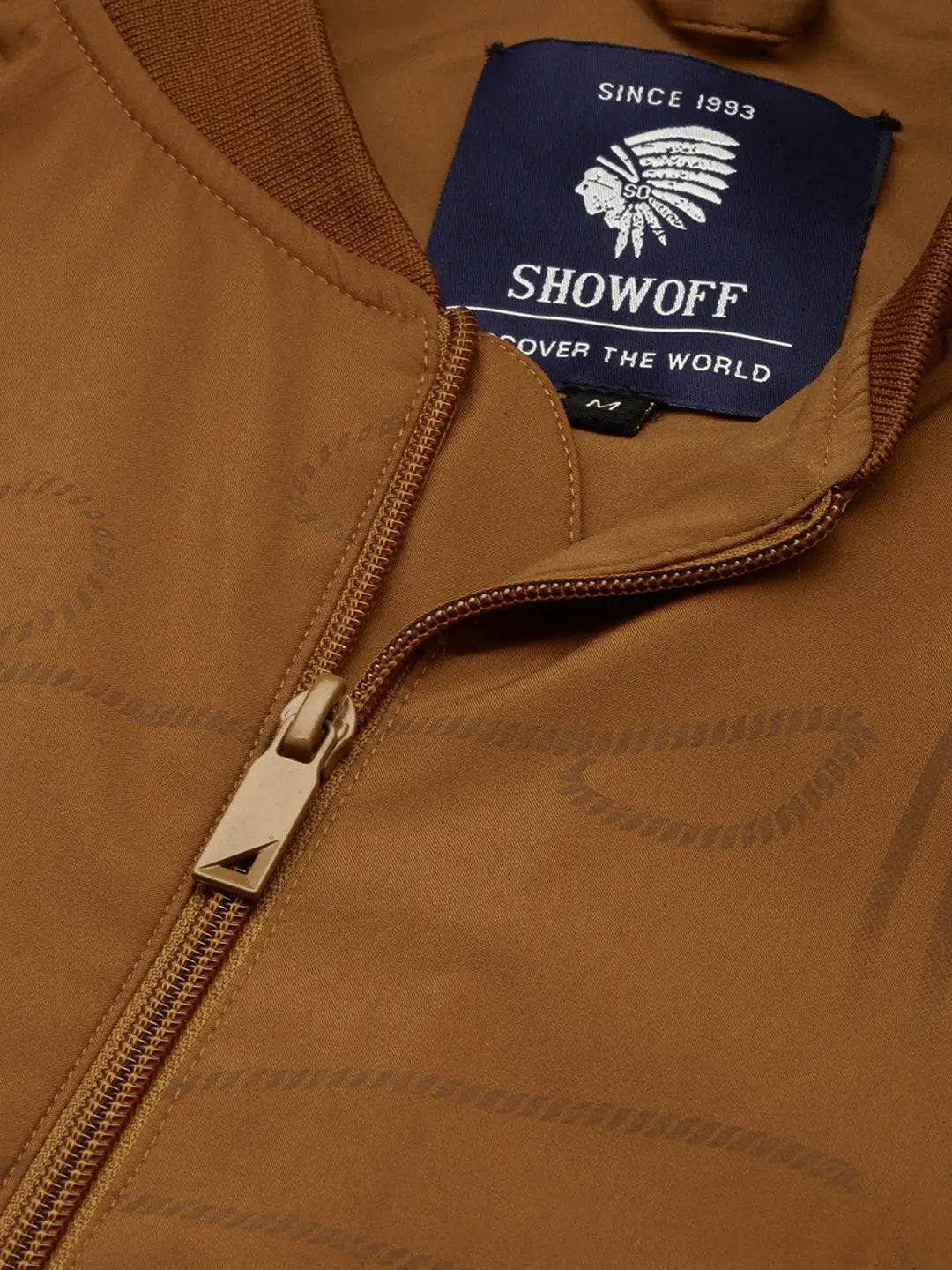 Men's Brown Solid Casual Jacket