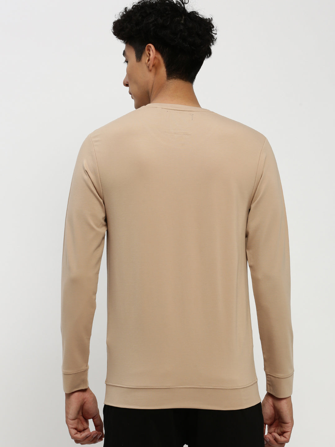 Men Beige Typographic Sweatshirt