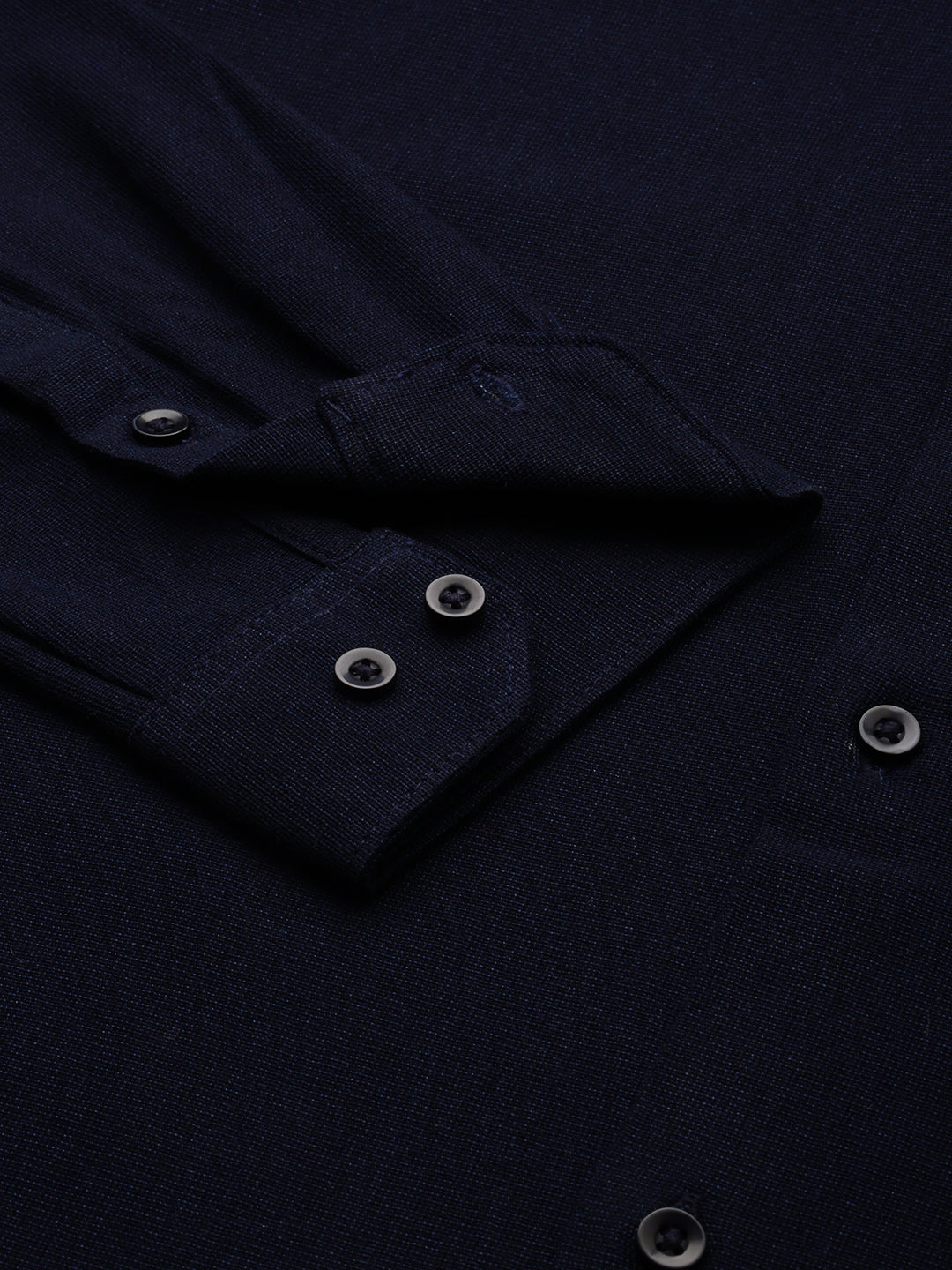 Men Navy Solid Casual Shirt