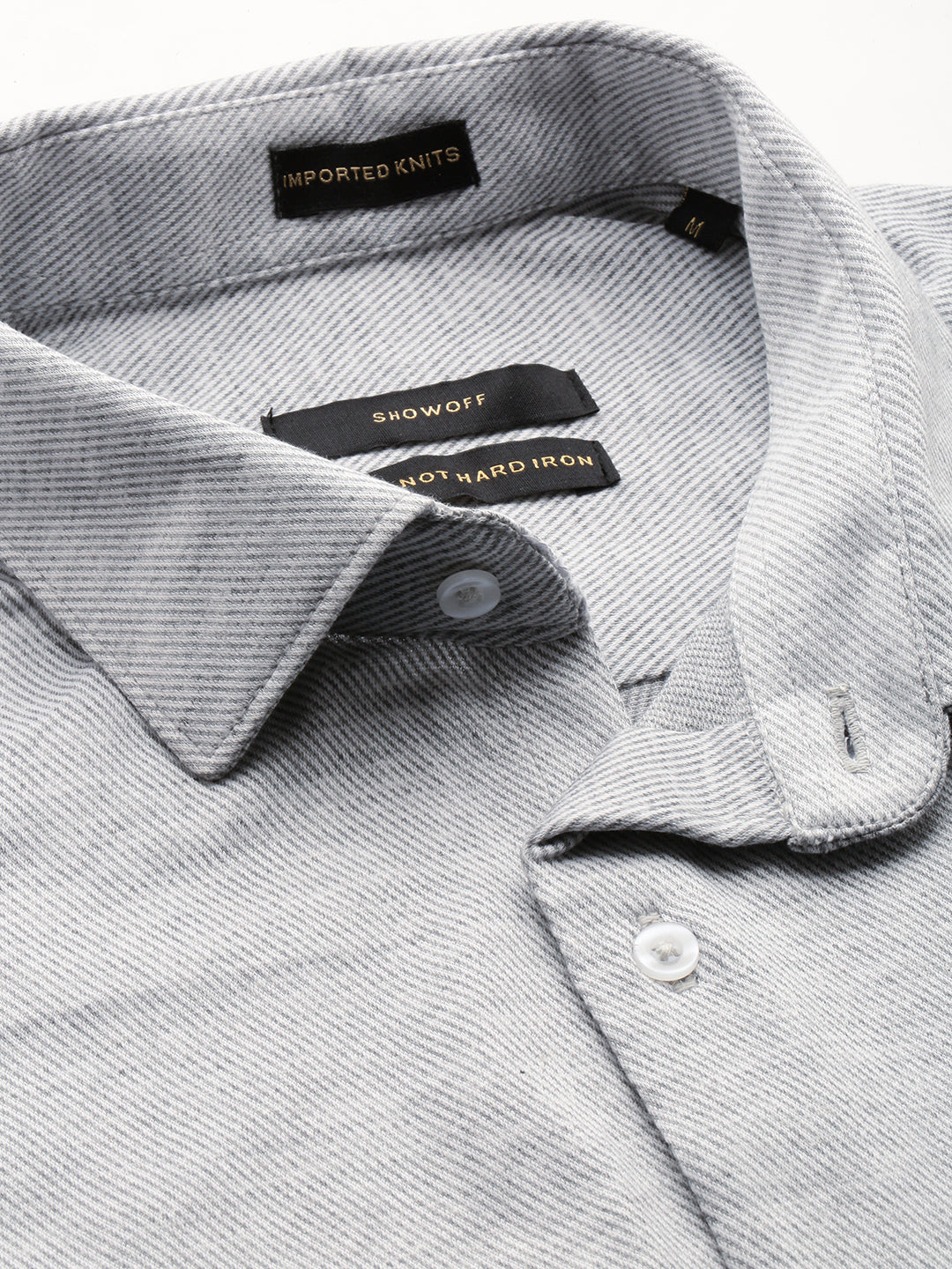 Men's Grey Solid Casual Shirt