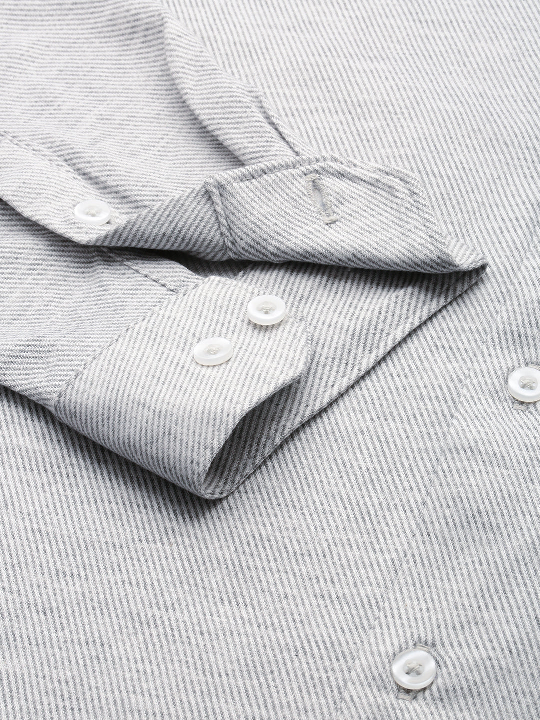 Men's Grey Solid Casual Shirt