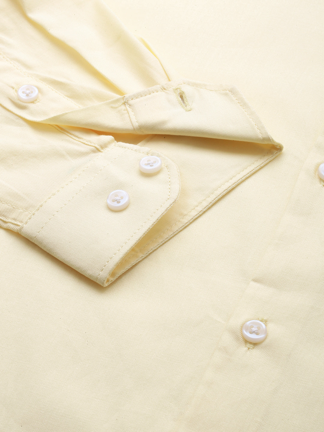 Men Yellow Solid Casual Shirt