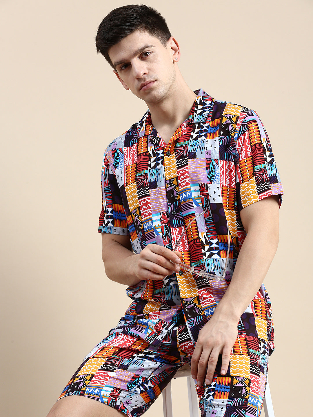 Men Multi Printed Casual Co ord Set