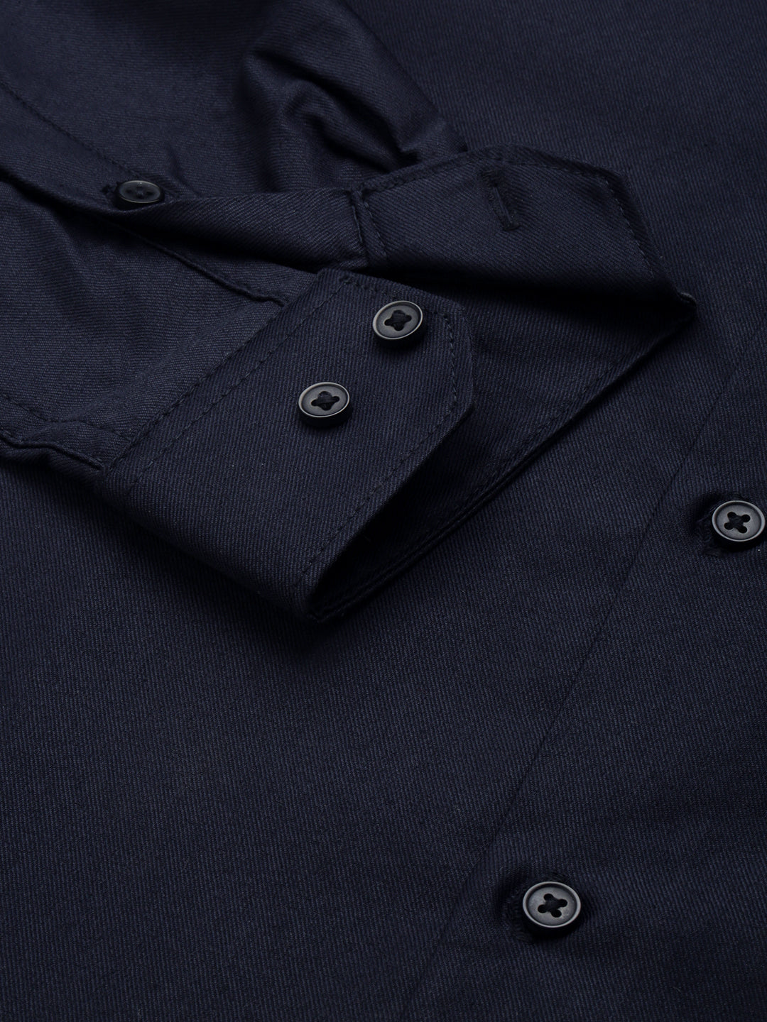 Men's Navy Solid Casual Shirt
