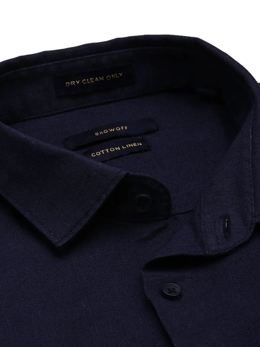 Men's Navy Solid Formal Shirt