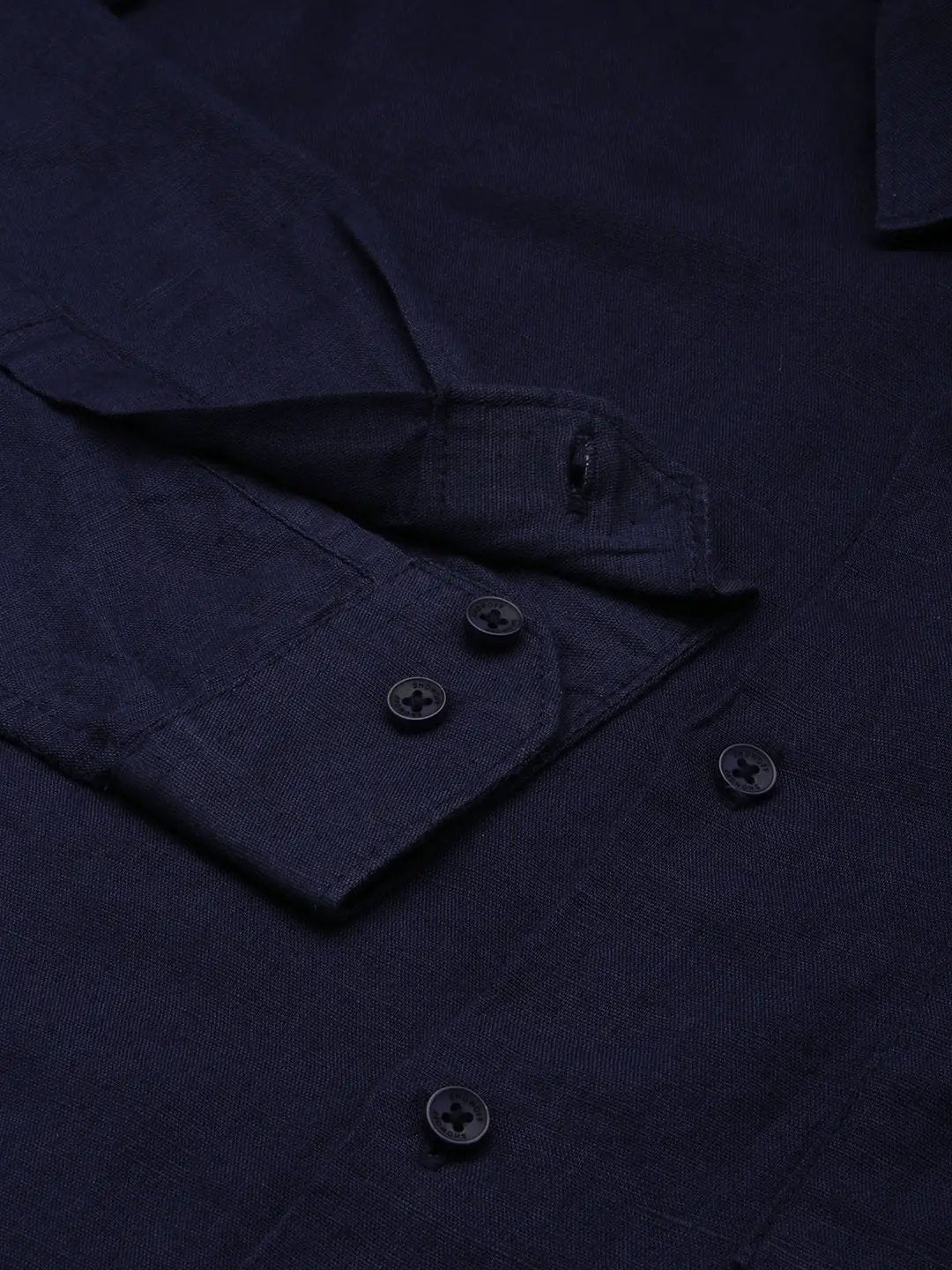 Men's Navy Solid Formal Shirt