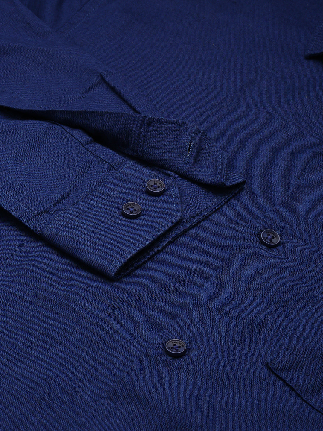 Men Blue Solid Formal Shirt