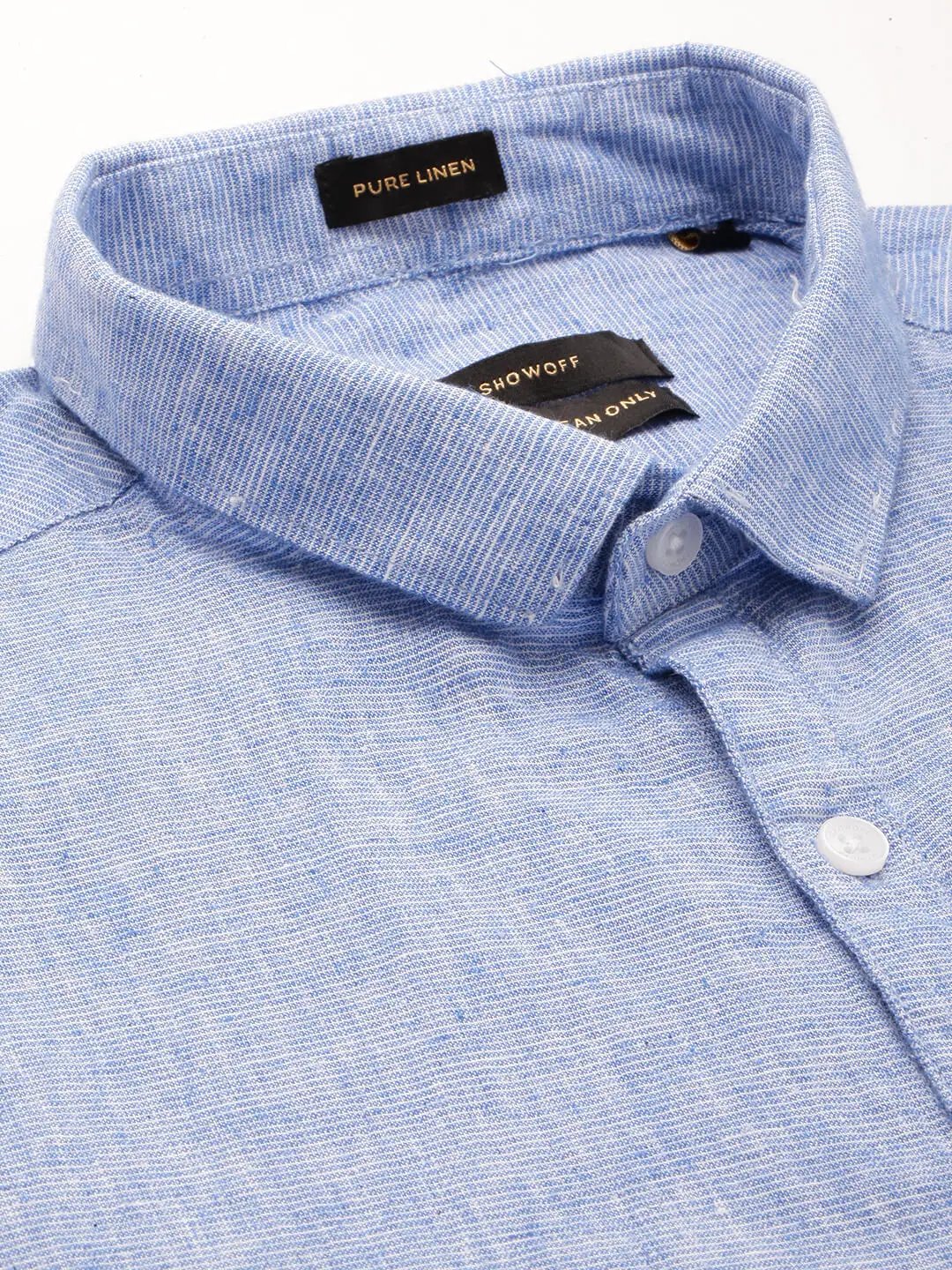 Men's Blue Classic Cotton Casual Shirt
