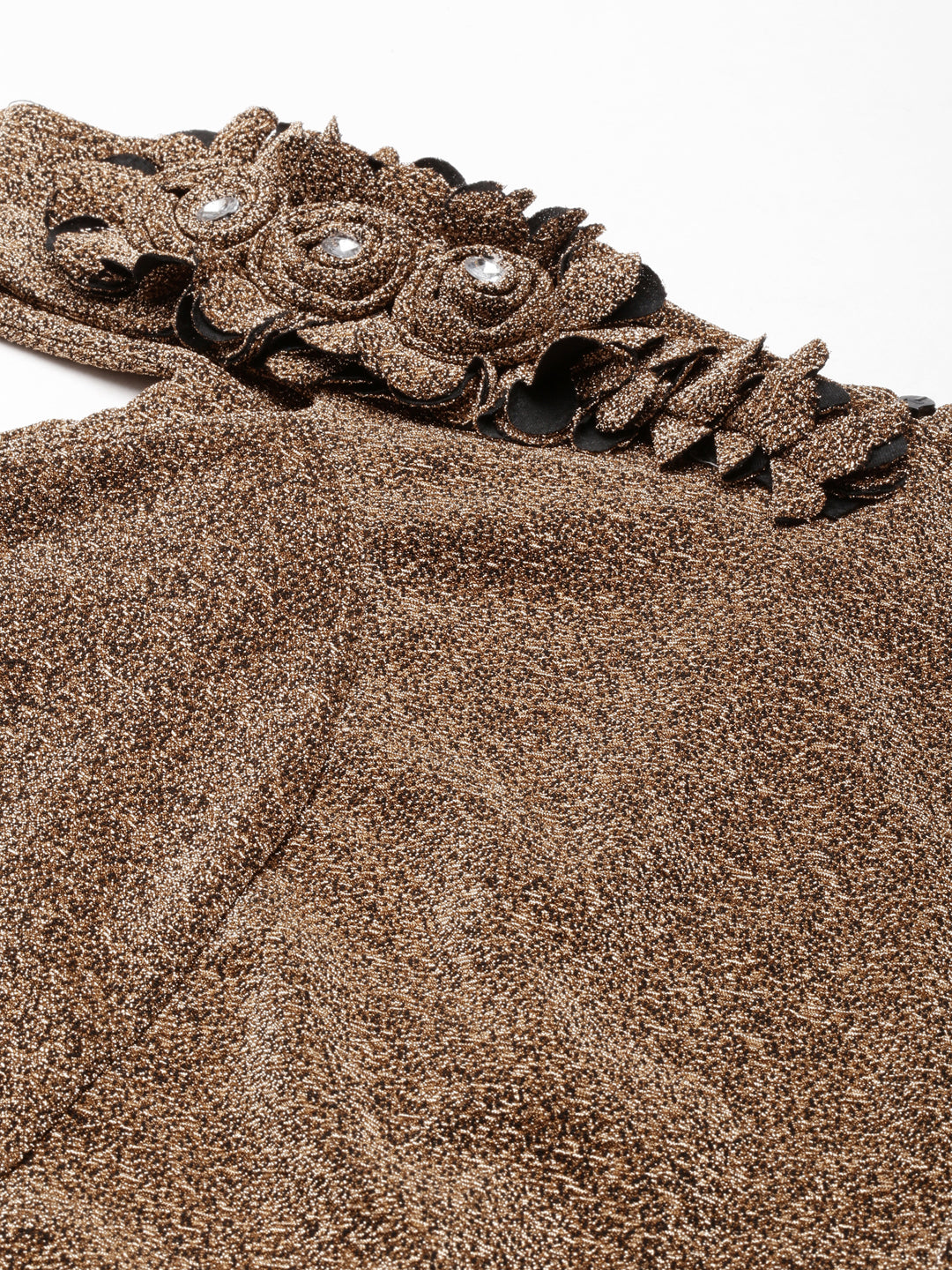 Women Brown Embellished A-Line Dress