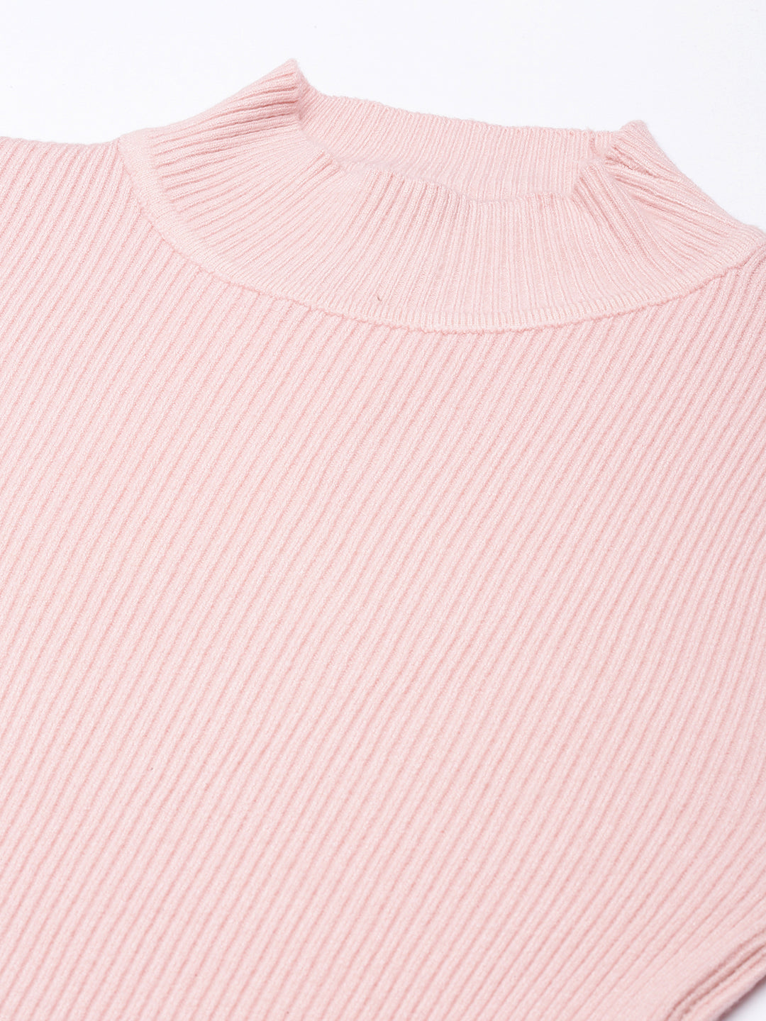 Women Peach Solid Fitted Top