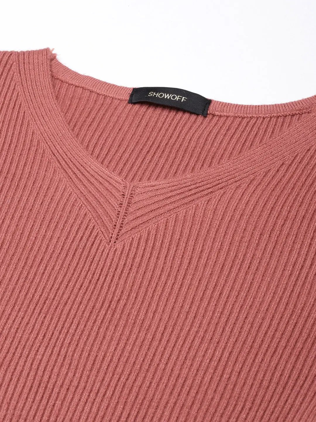 Women's Rust Solid Fitted Top