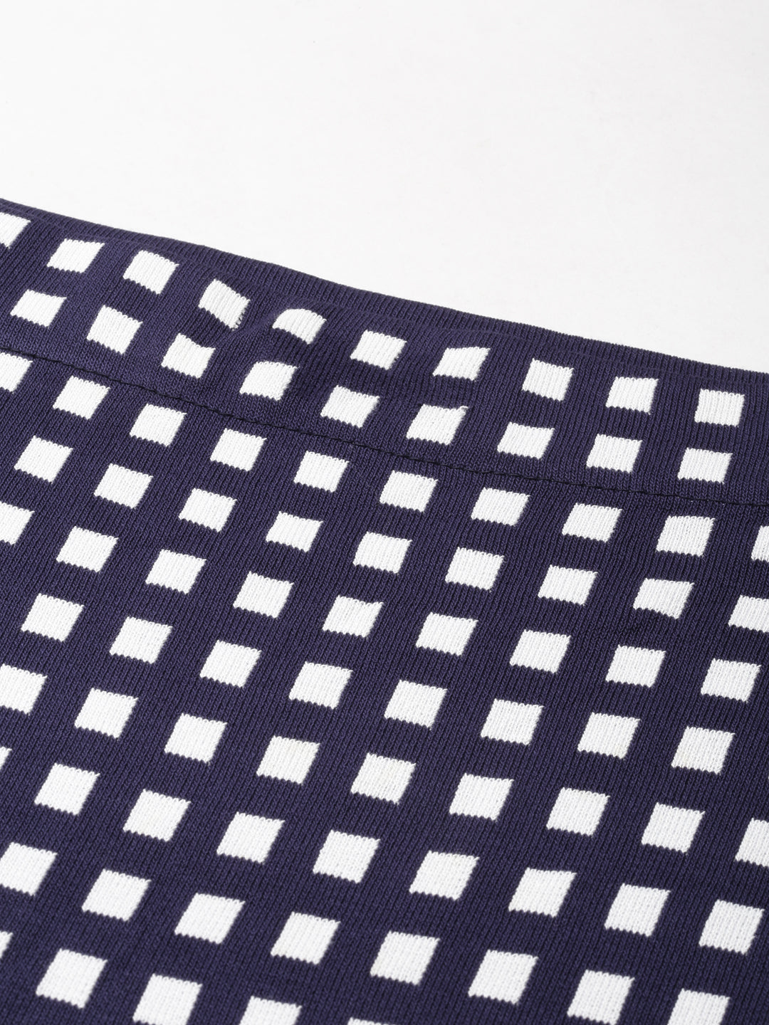 Women's Navy Blue Geometrical Pencil Skirt