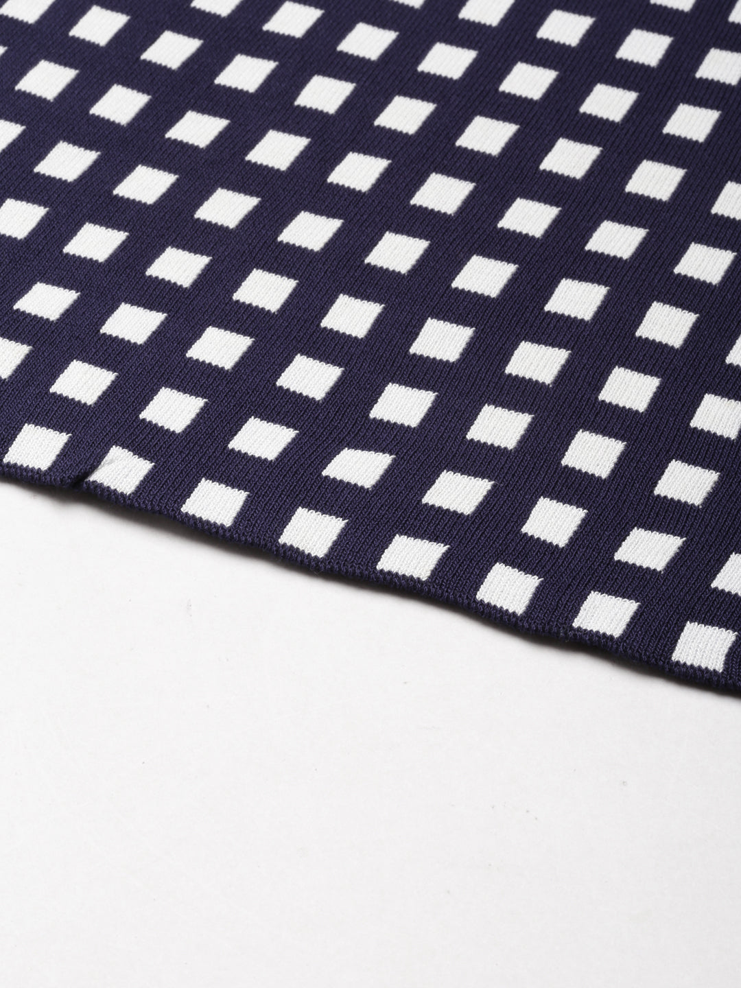 Women's Navy Blue Geometrical Pencil Skirt