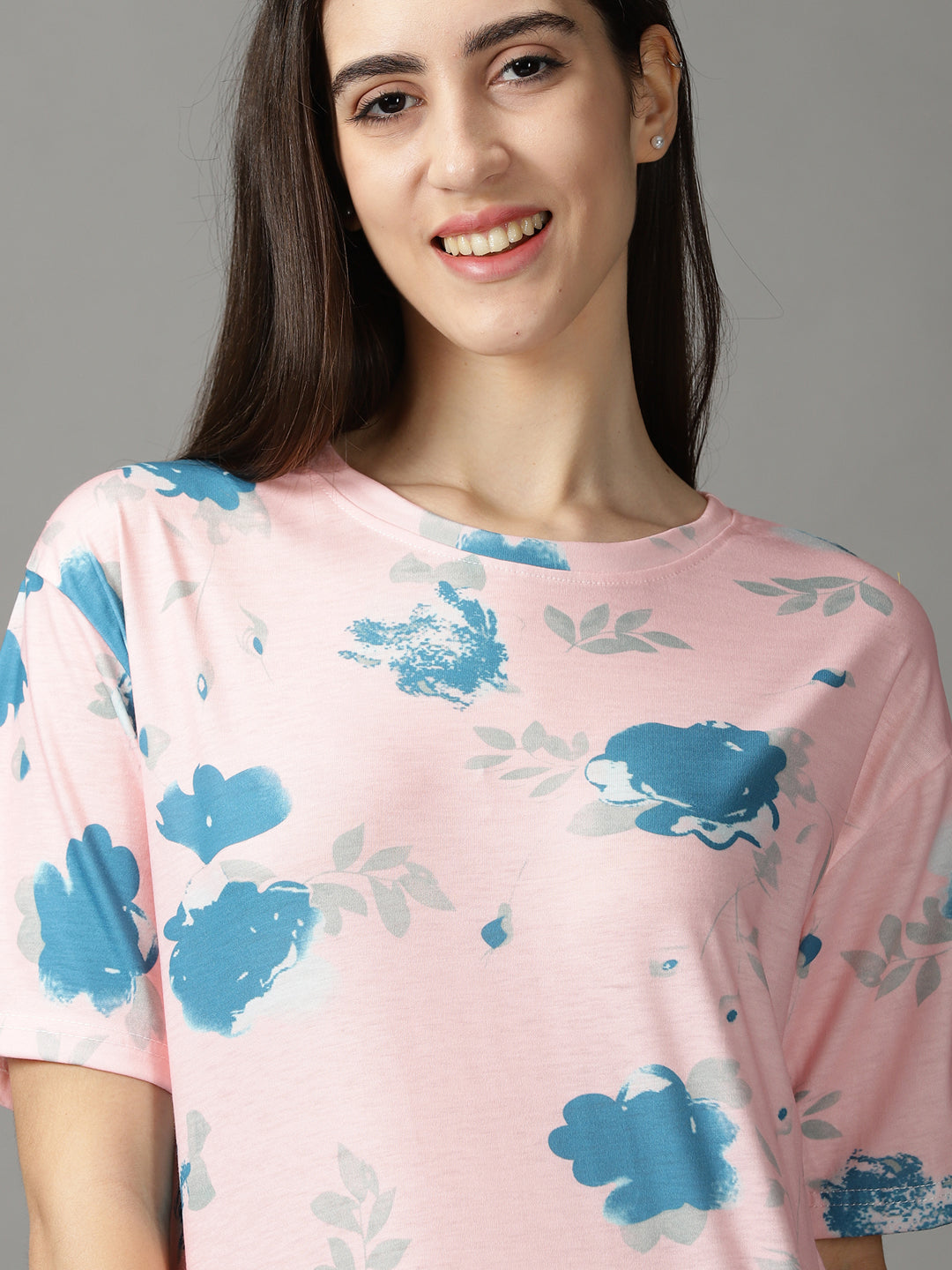 Women's Pink Printed Top