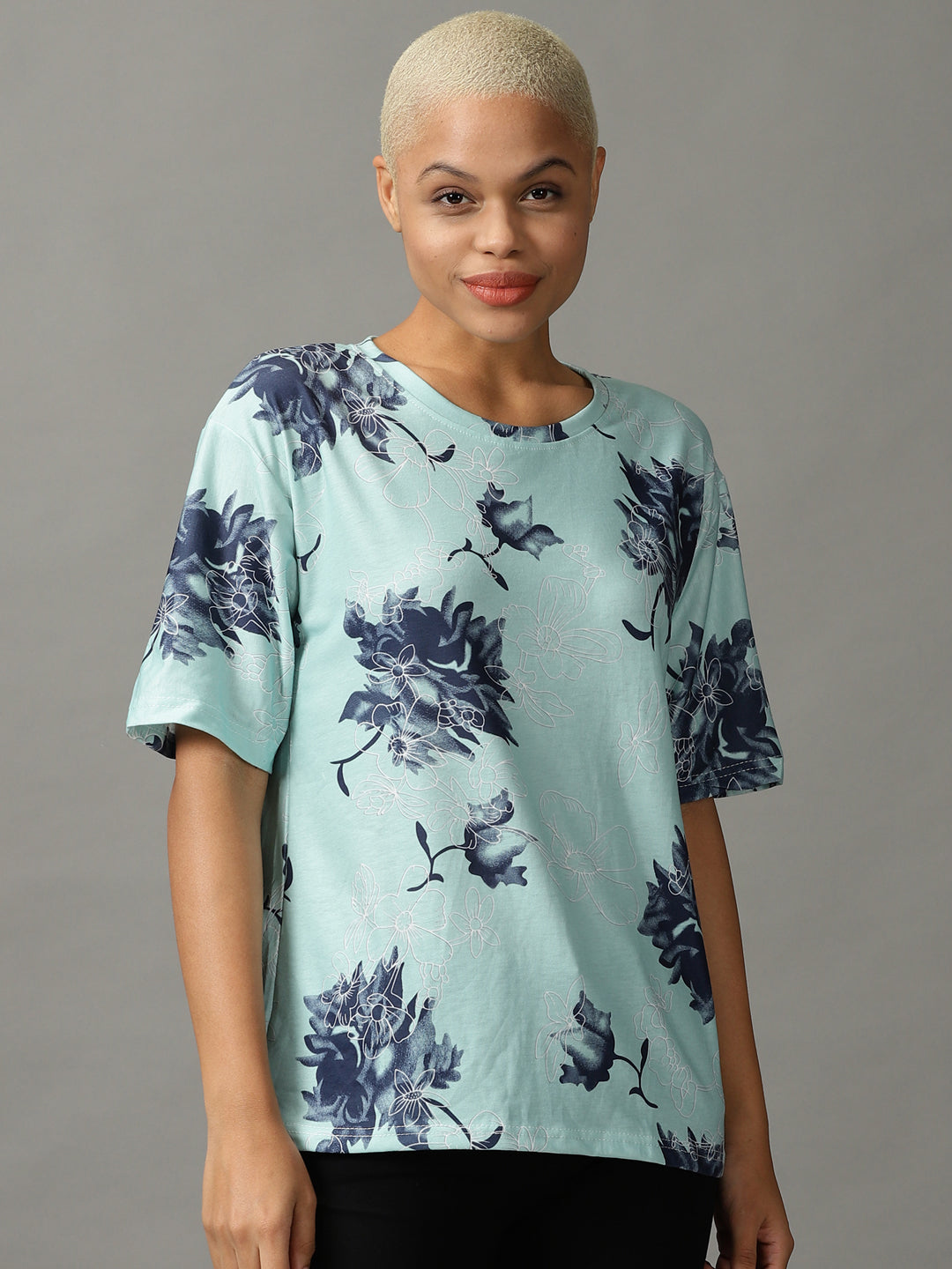 Women's Green Printed Top