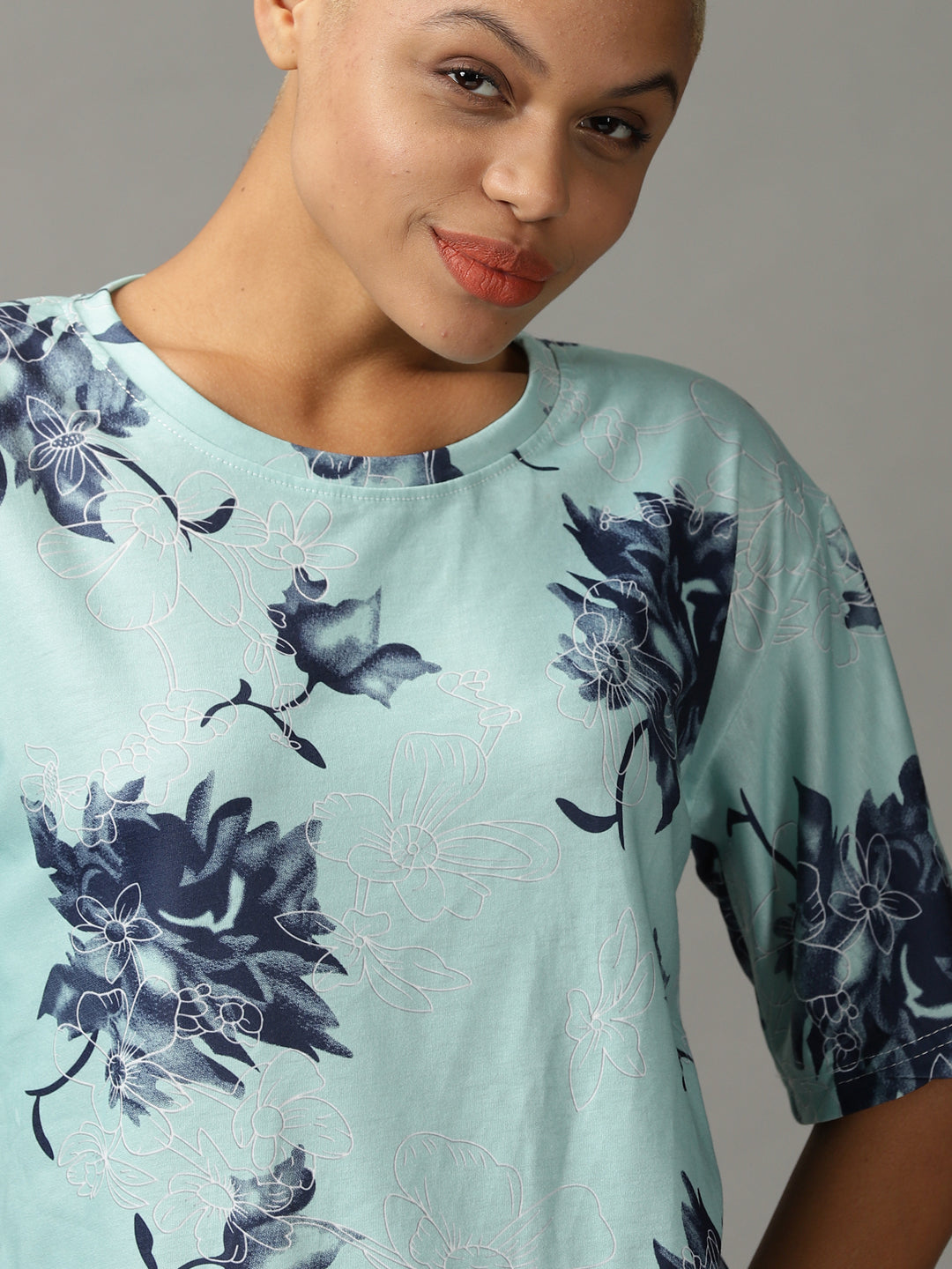 Women's Green Printed Top