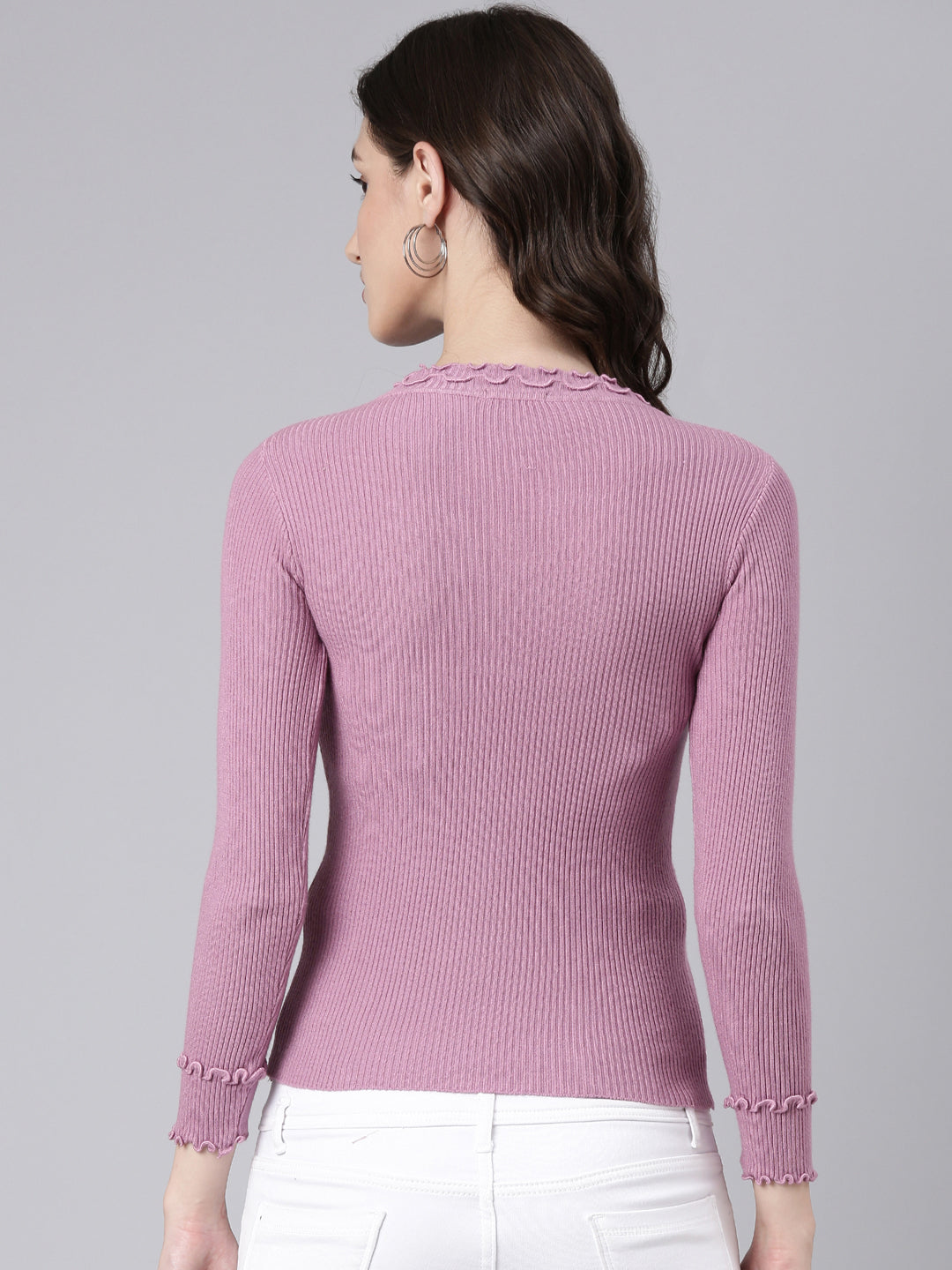 Women Mauve Solid Top