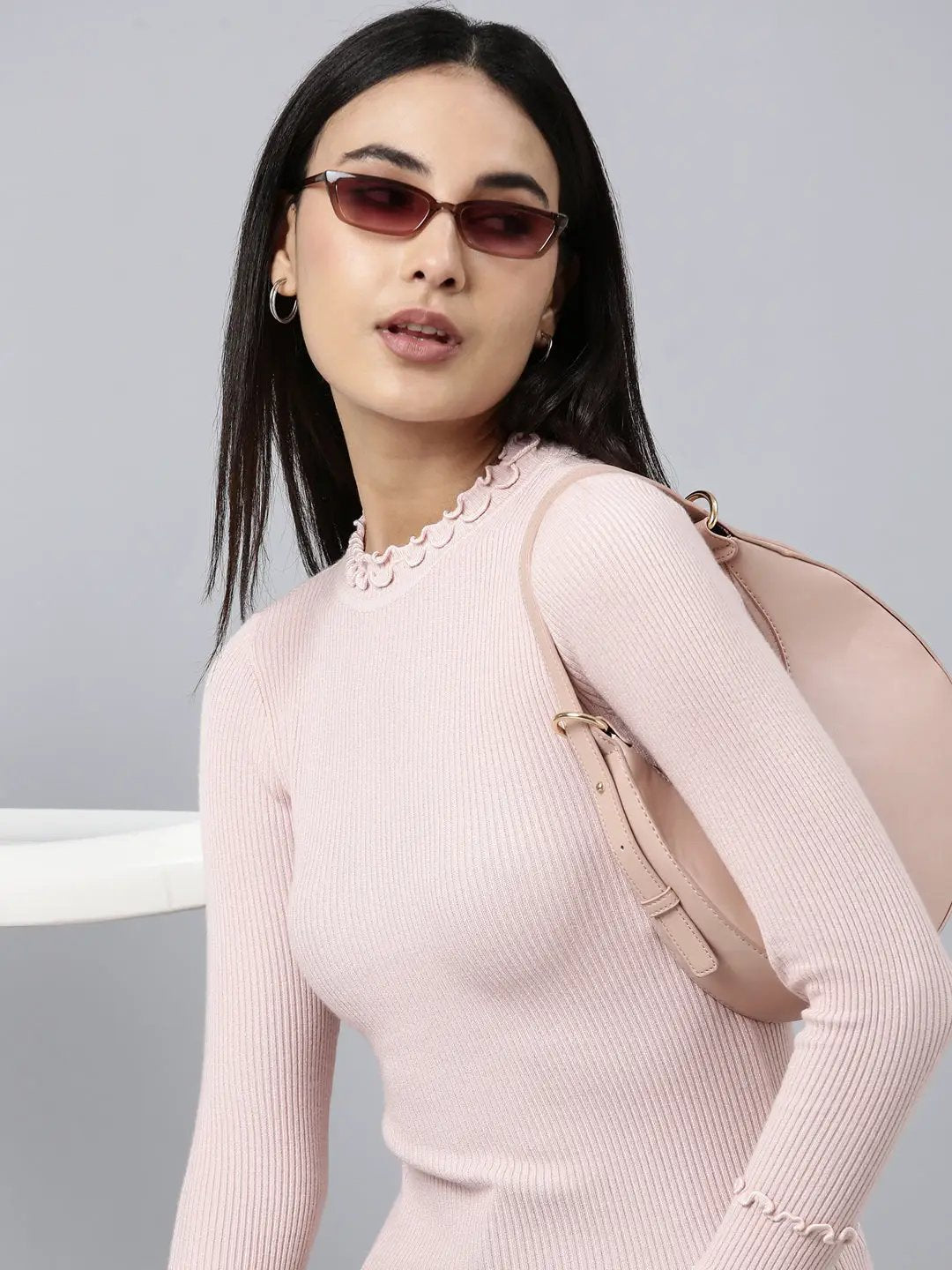 Women's Peach Solid Top