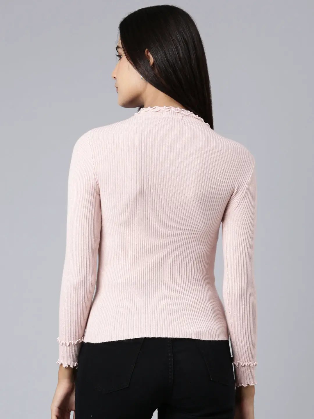 Women's Peach Solid Top