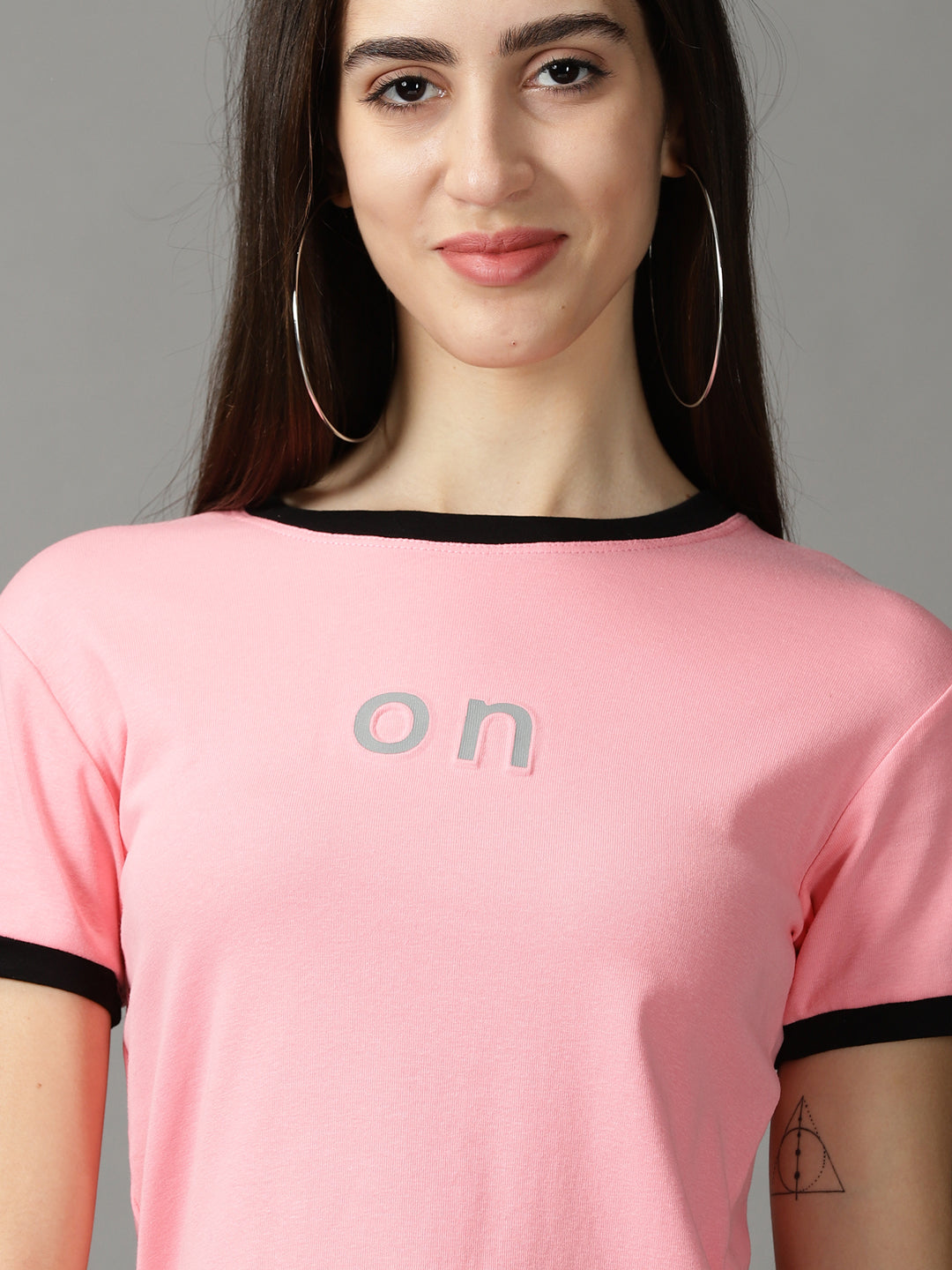 Women's Pink Solid Top