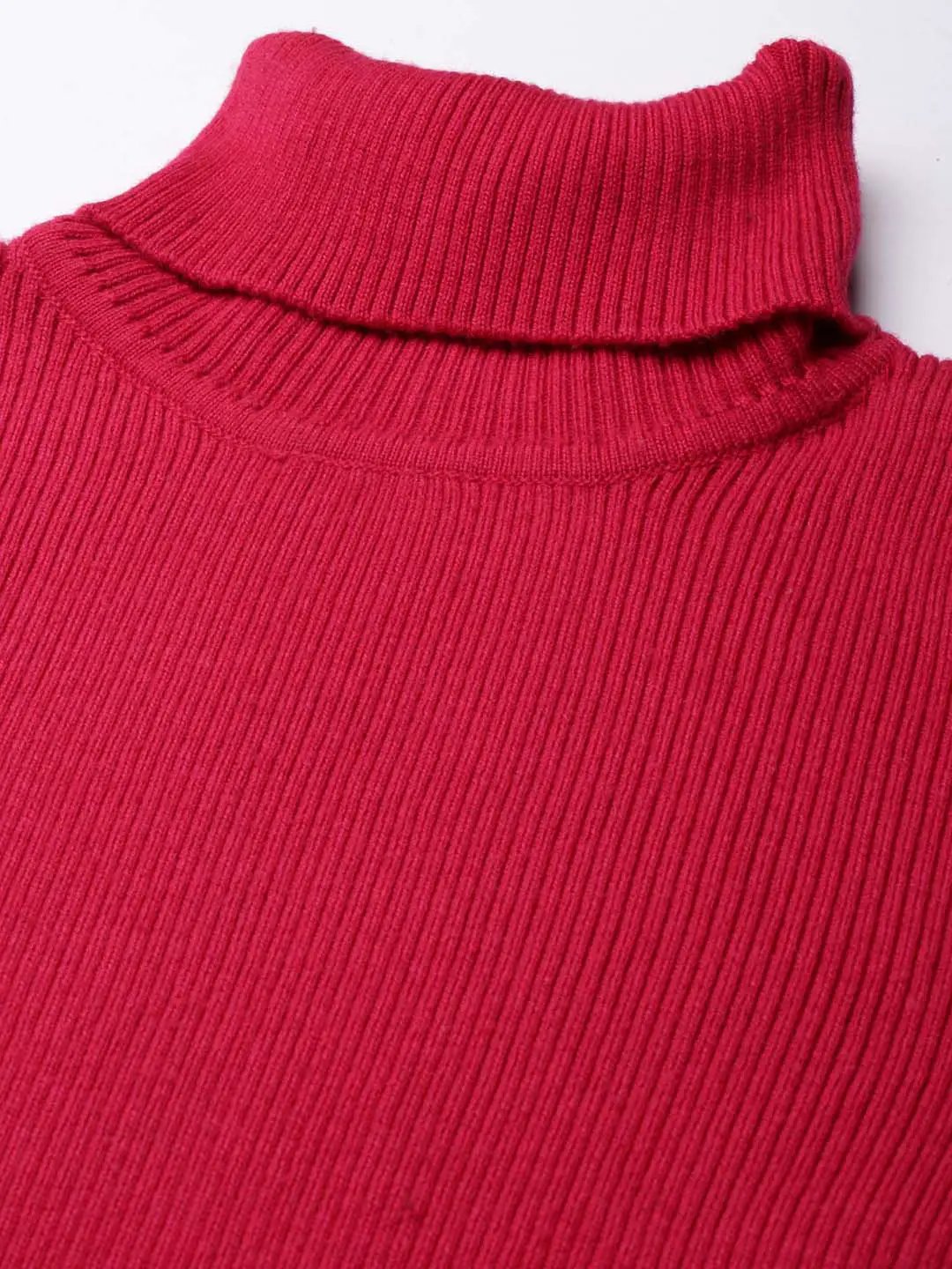 Women's Fuchsia Solid Bodycon Dress
