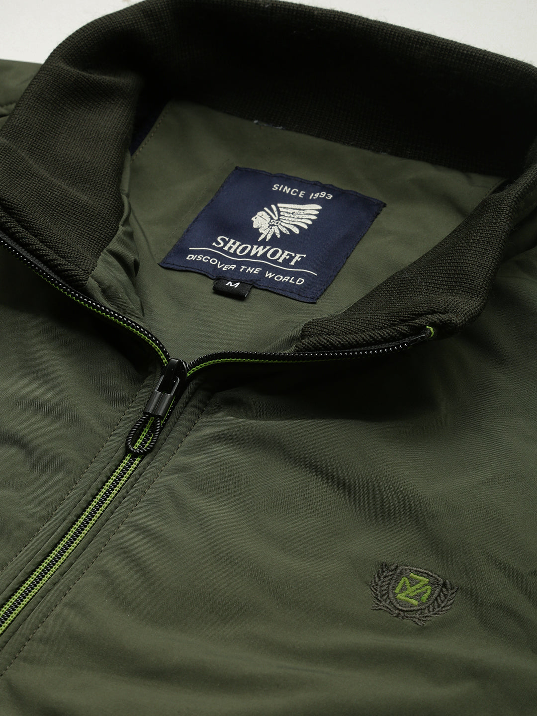 Men Green Solid Jacket