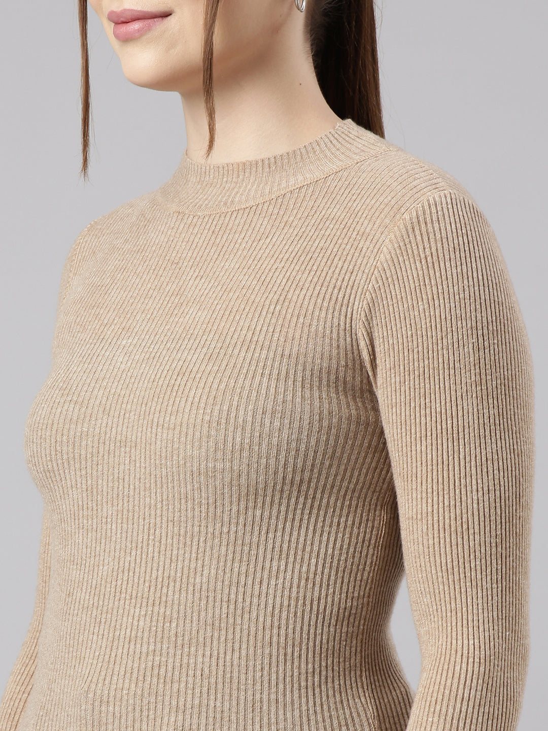 Women Beige Solid Top