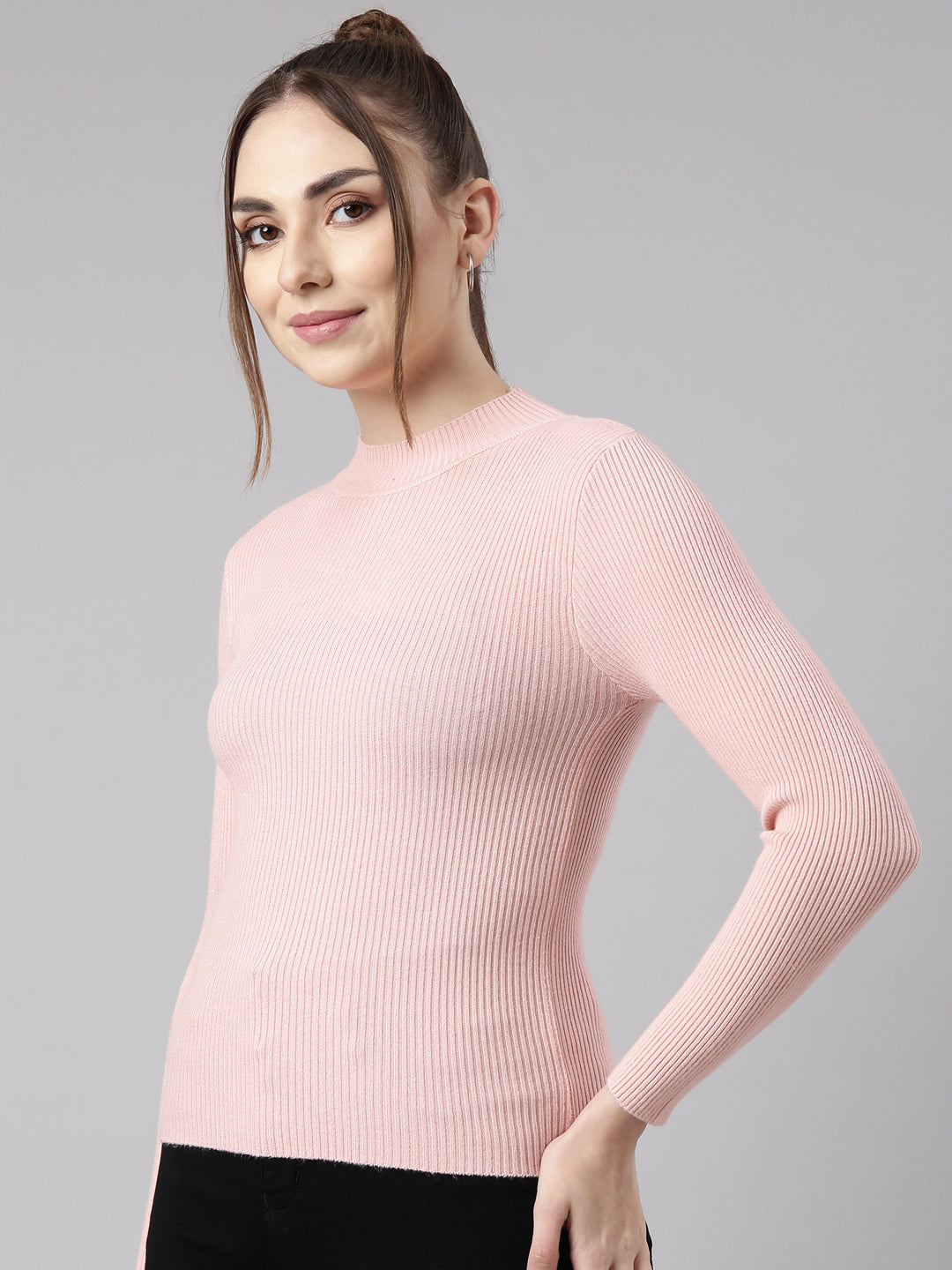 Women Peach Solid Top