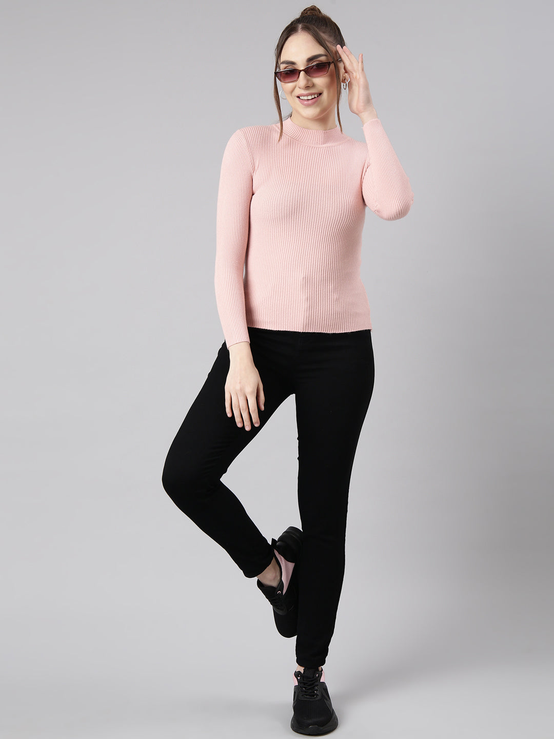 Women Peach Solid Top