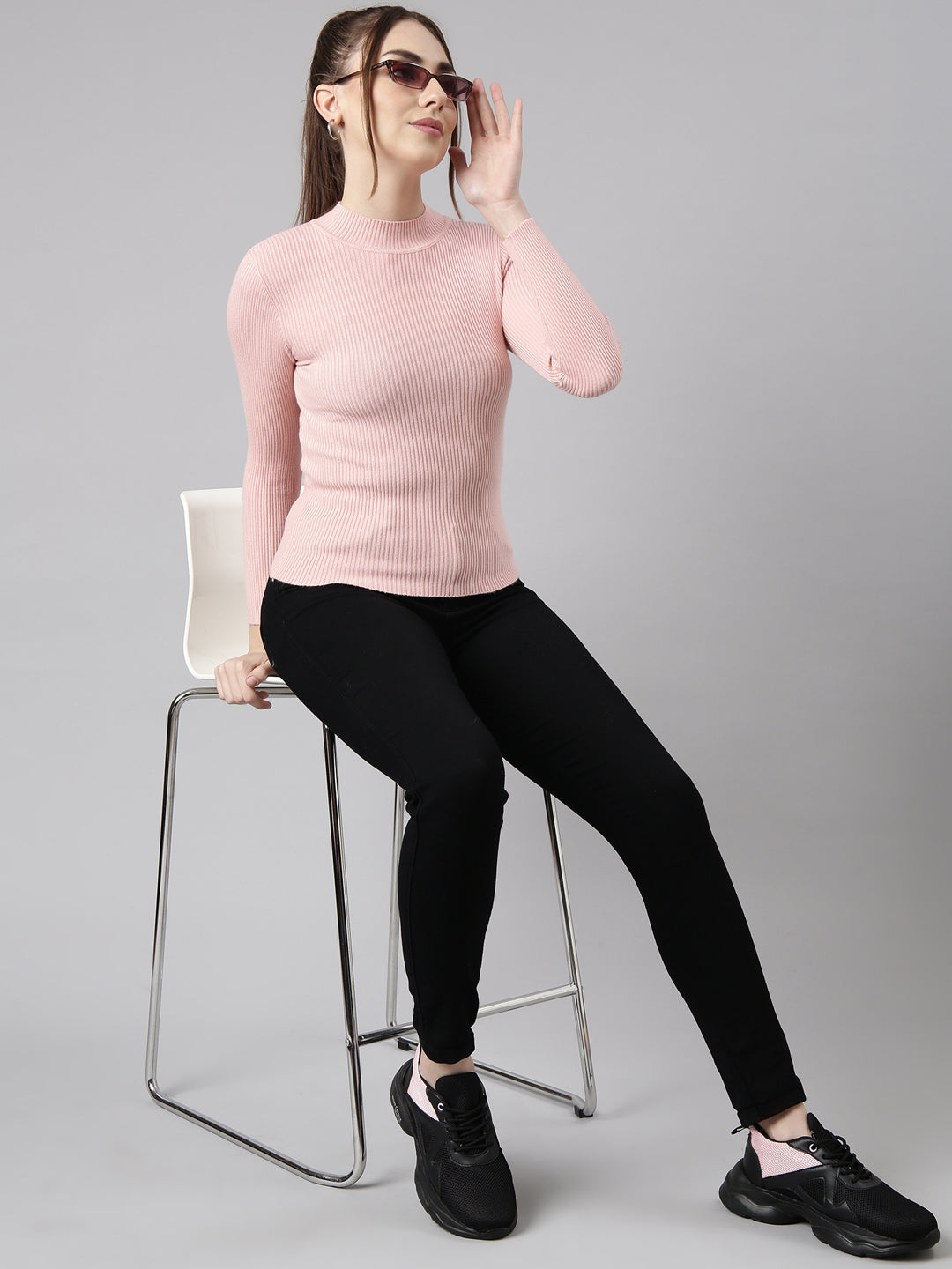 Women Peach Solid Top