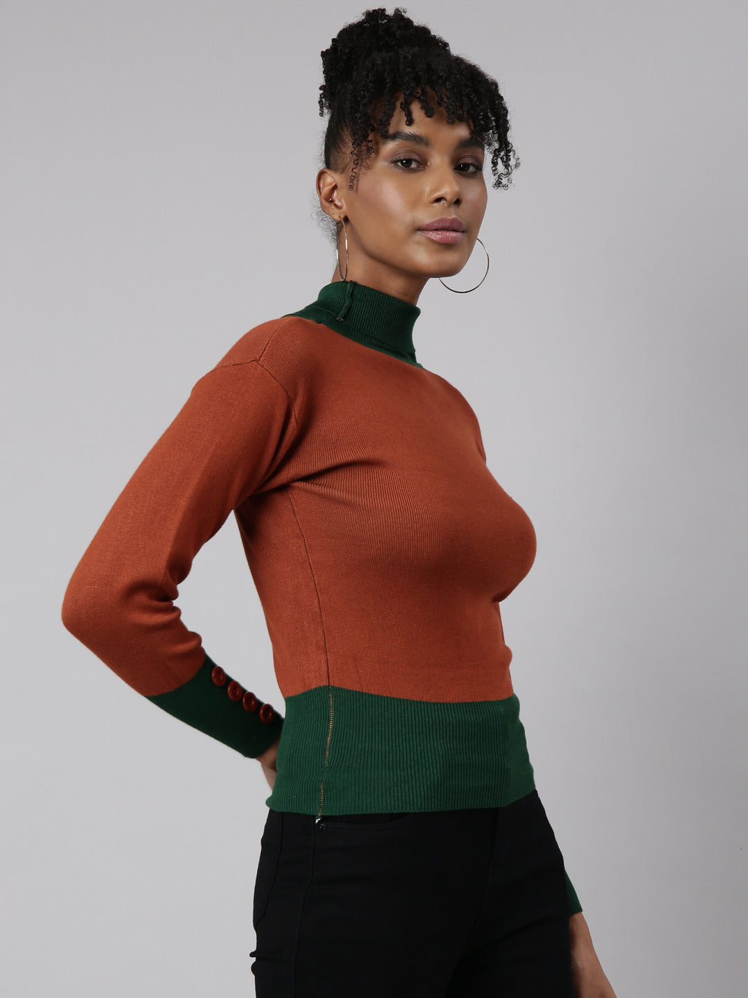 Women Brown Solid Top