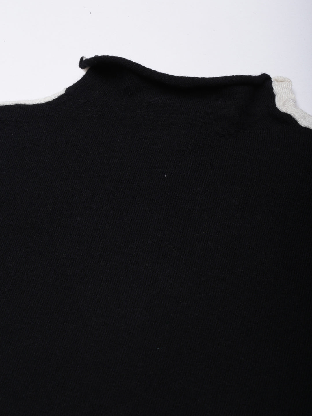 Women Black Solid Fitted Top