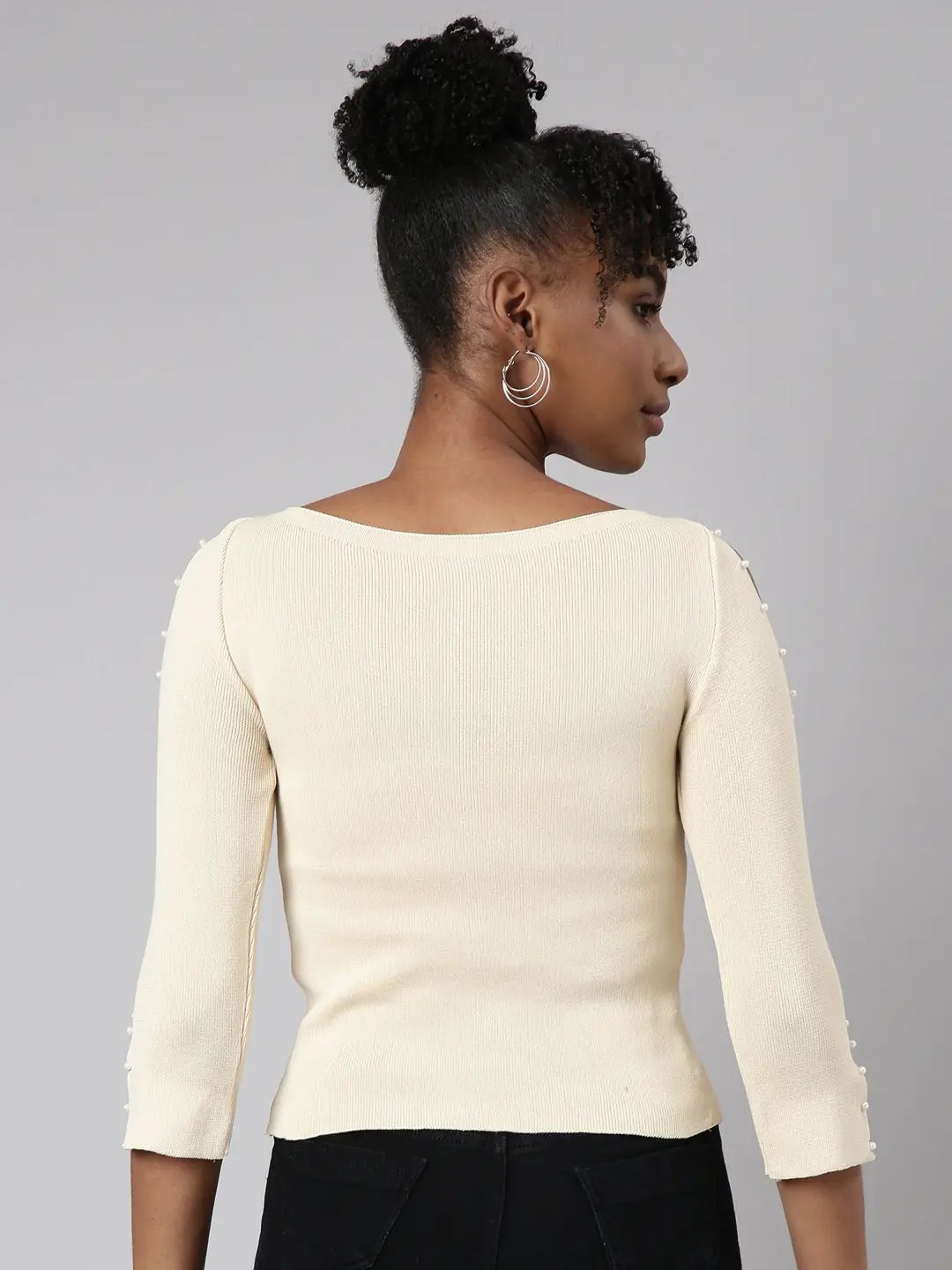 ニット/セーター Sleeve slit size knit tops Buy VTSGN Women's Crewneck Sweater Long Sleeve Side Slit Loose