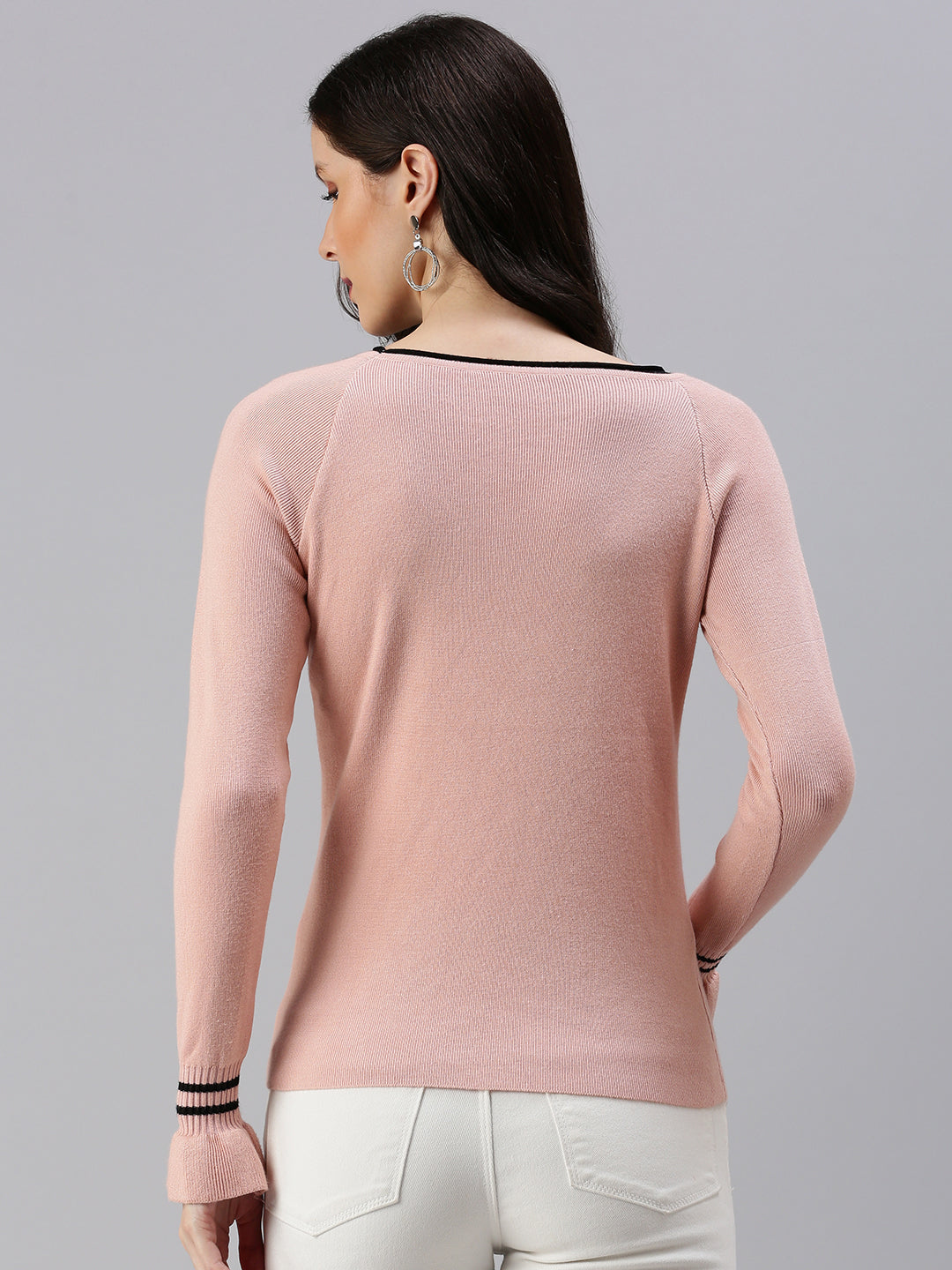 Women's Peach Solid Top