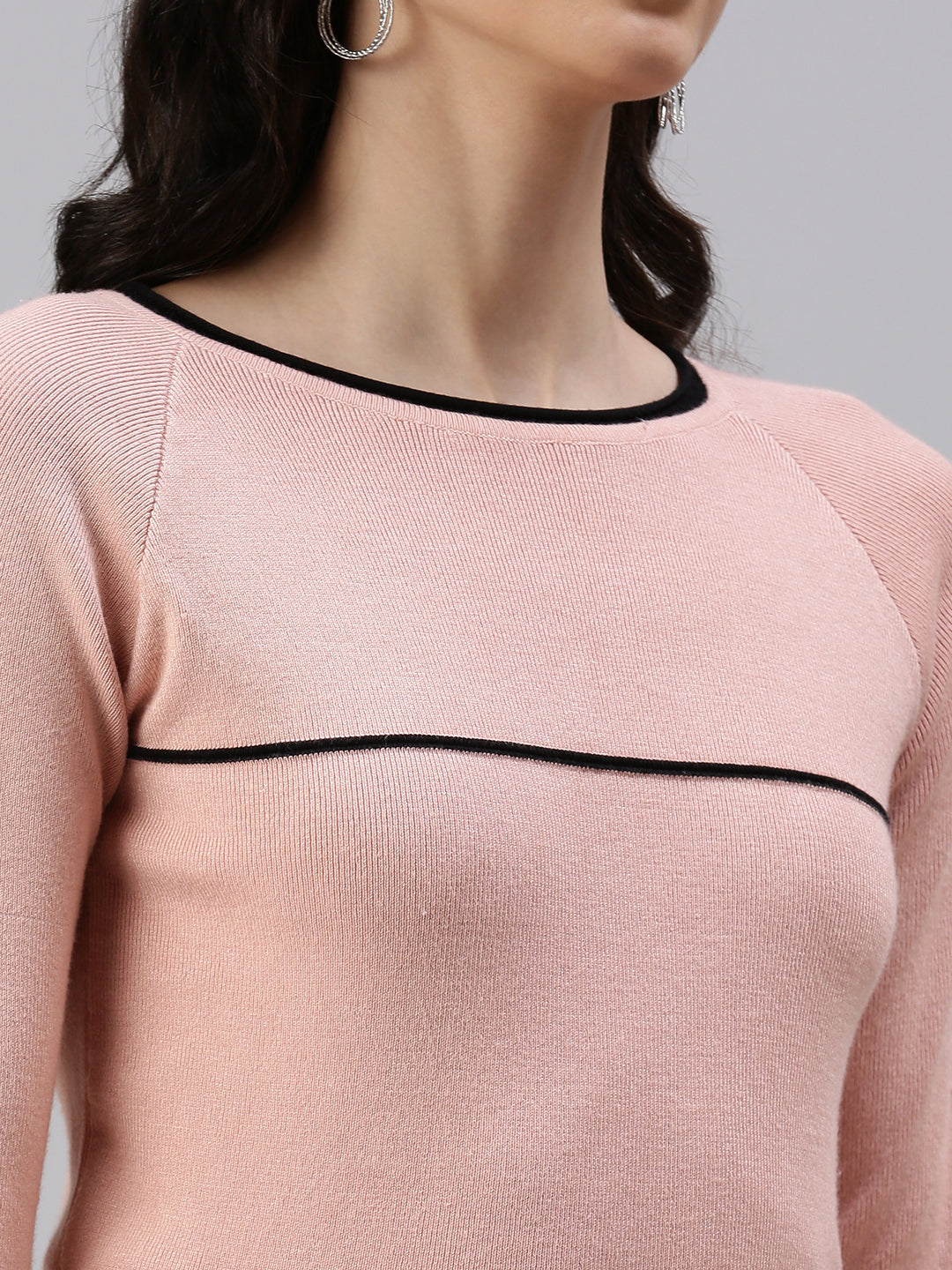 Women's Peach Solid Top