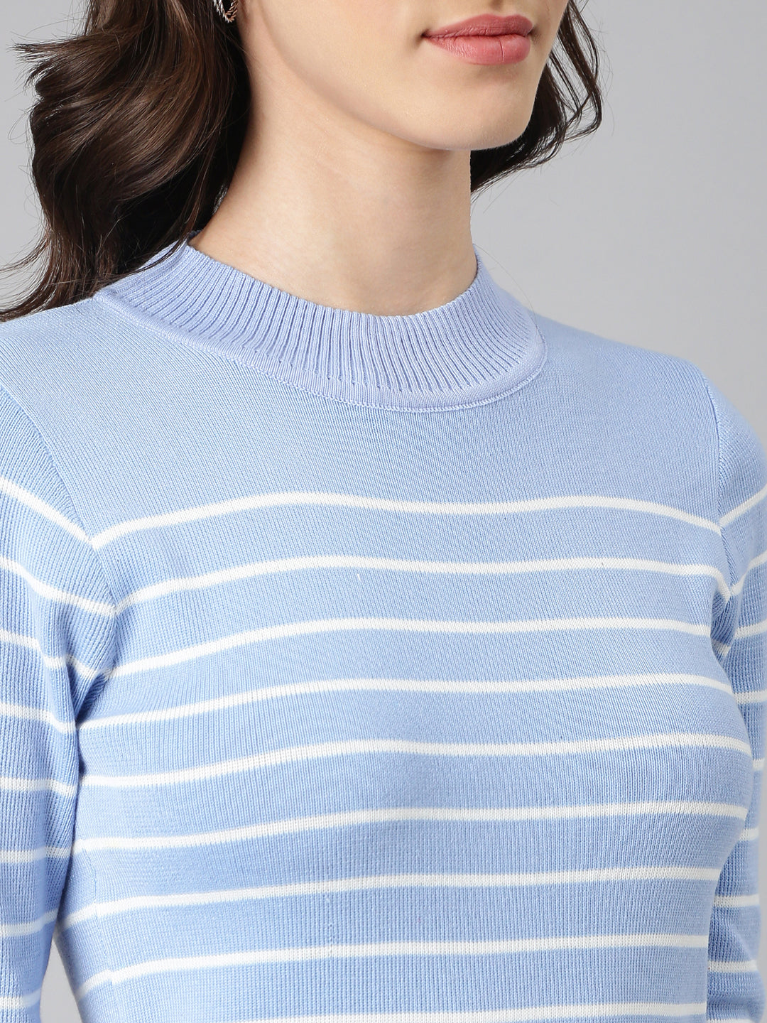 Women Blue Striped Top