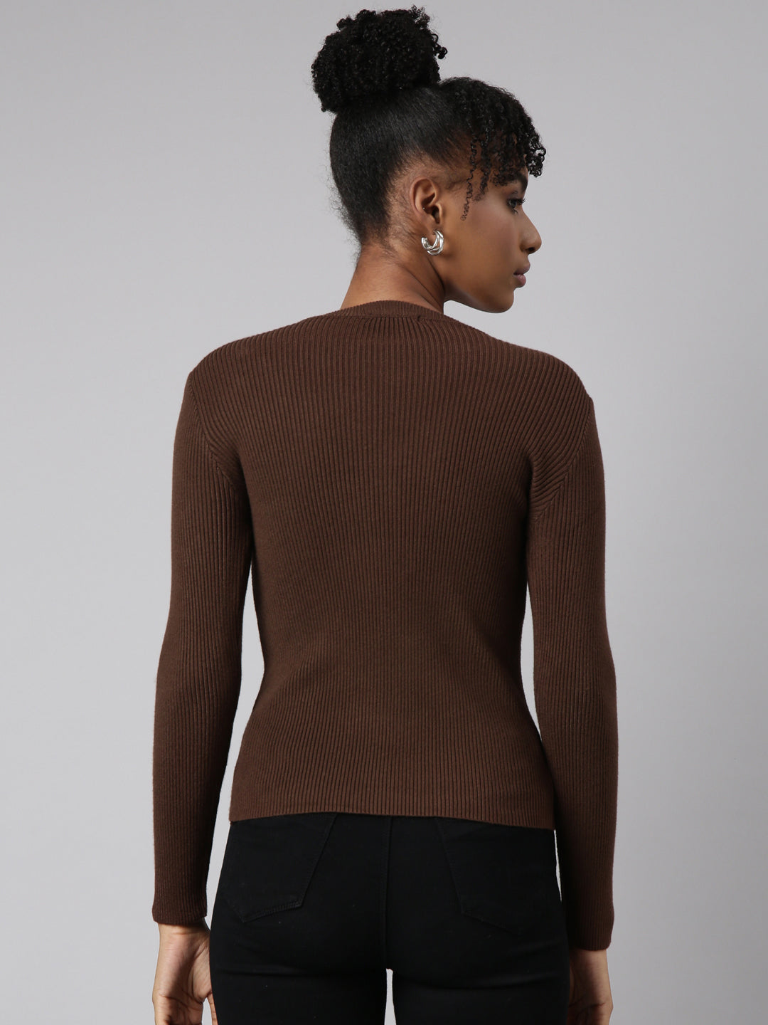 Women Brown Solid Top