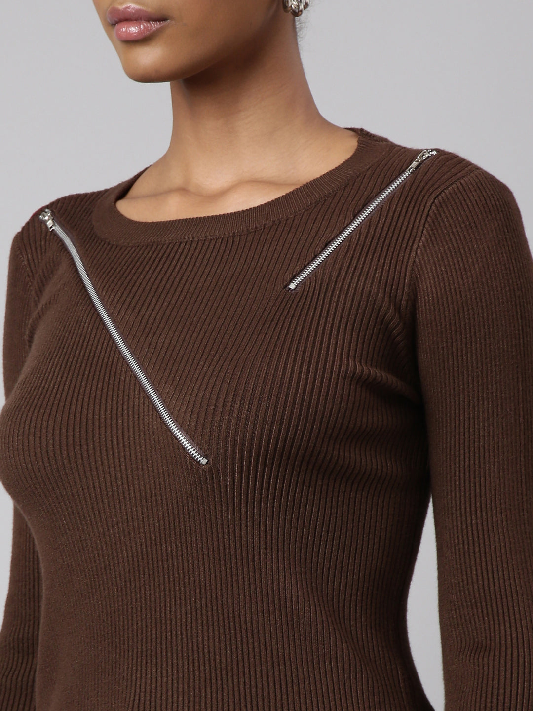 Women Brown Solid Top