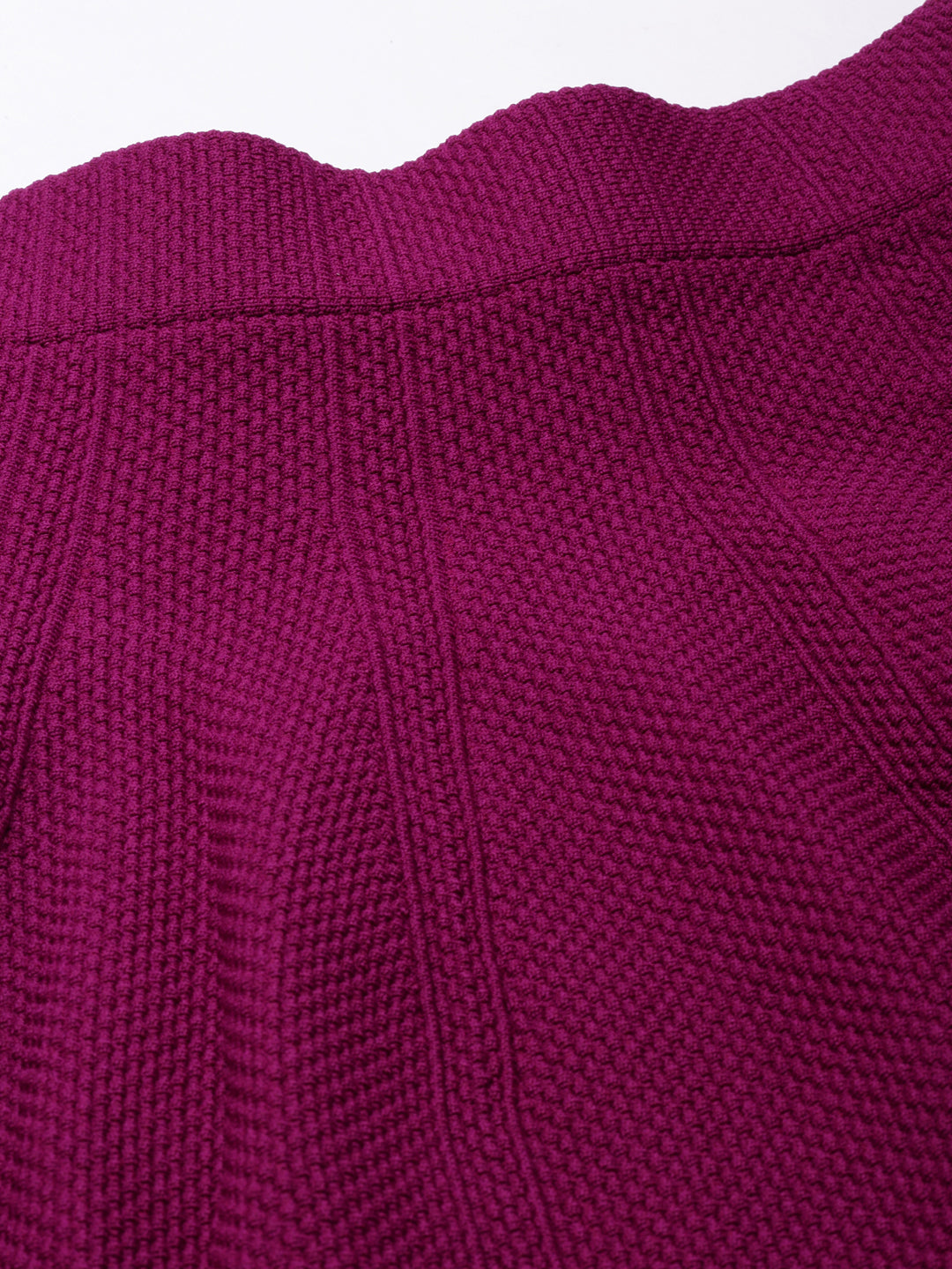 Women's Purple Solid Flared Skirt