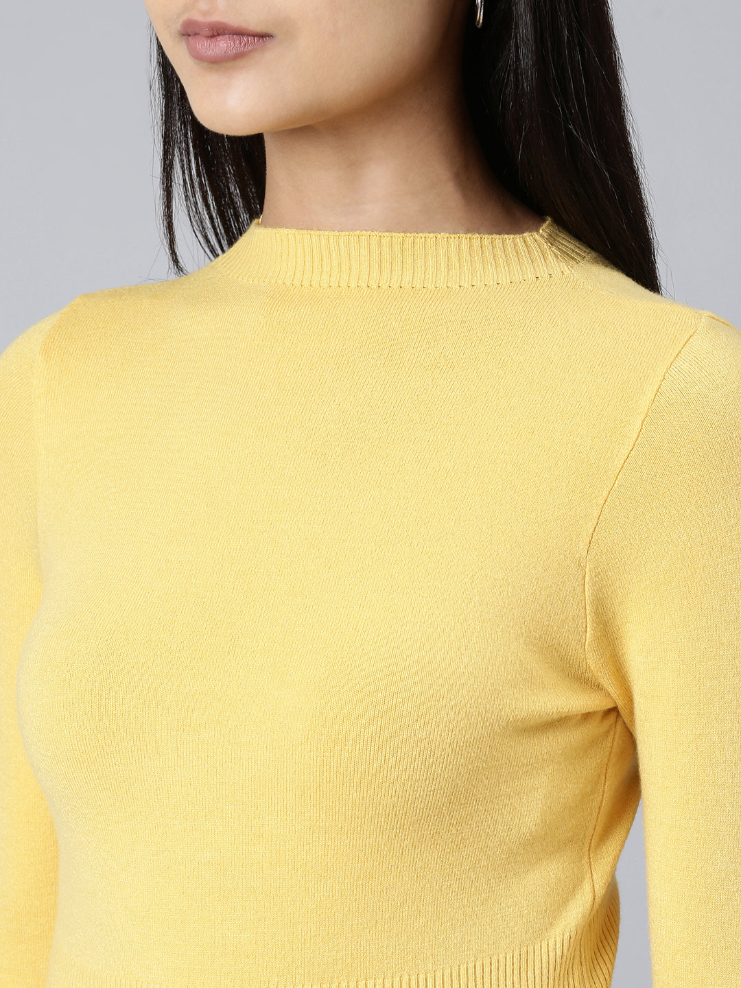 Women Yellow Solid Top