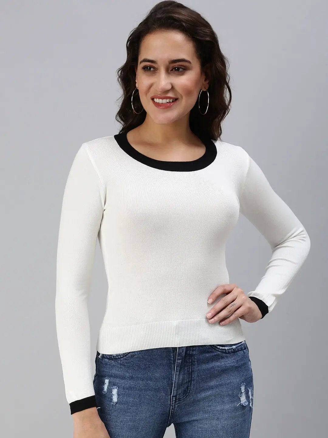 Women's Beige Solid Top