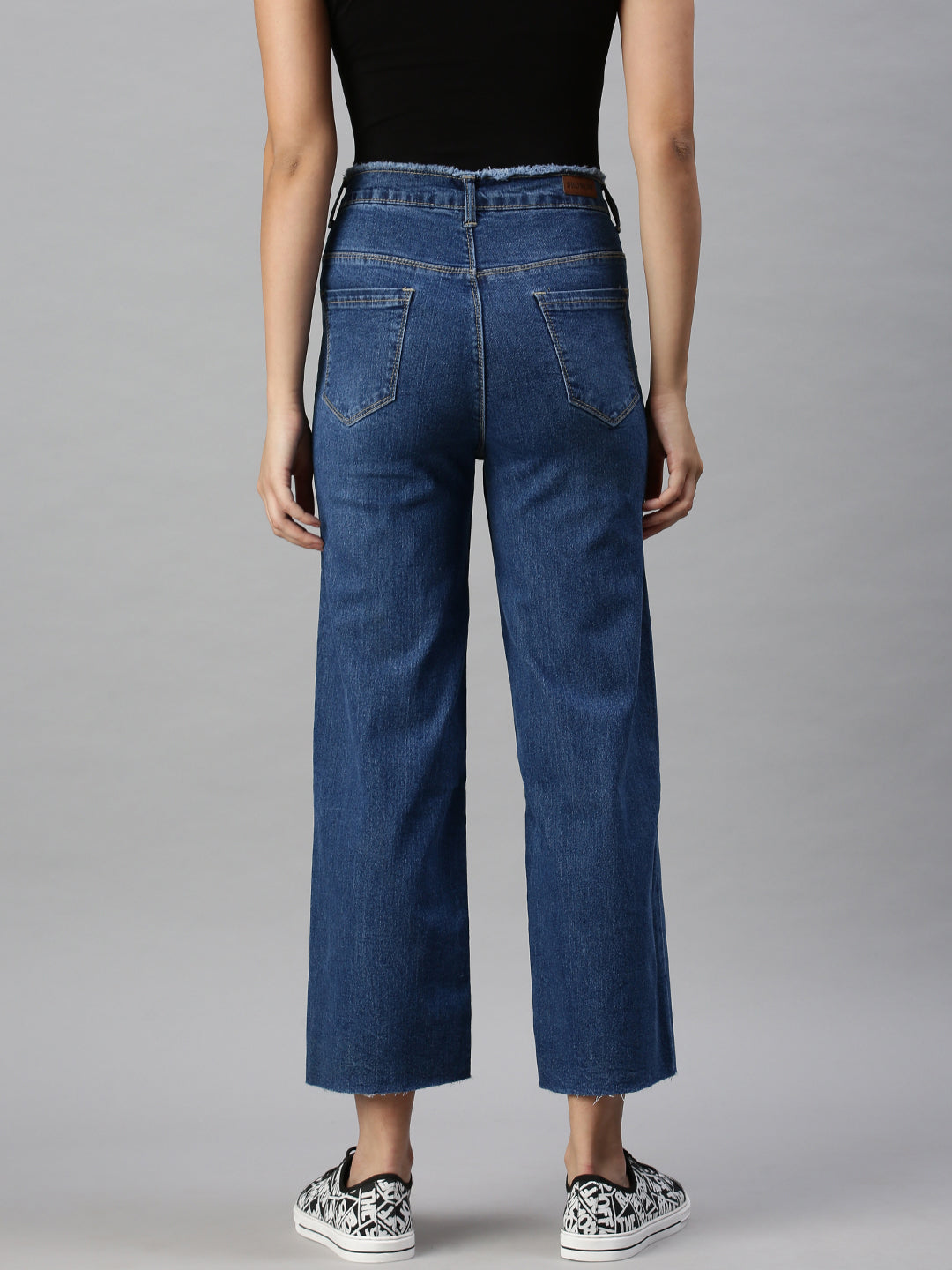 Women's Denim Wide Leg Navy Blue Jeans