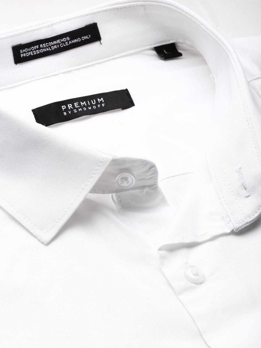 Men White Solid Shirt