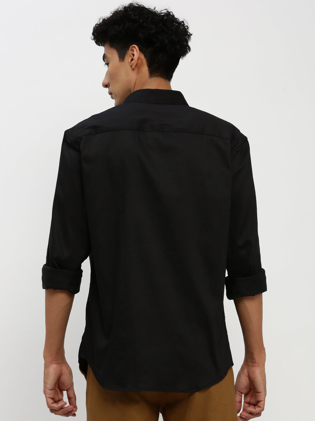 Men Black Solid Shirt