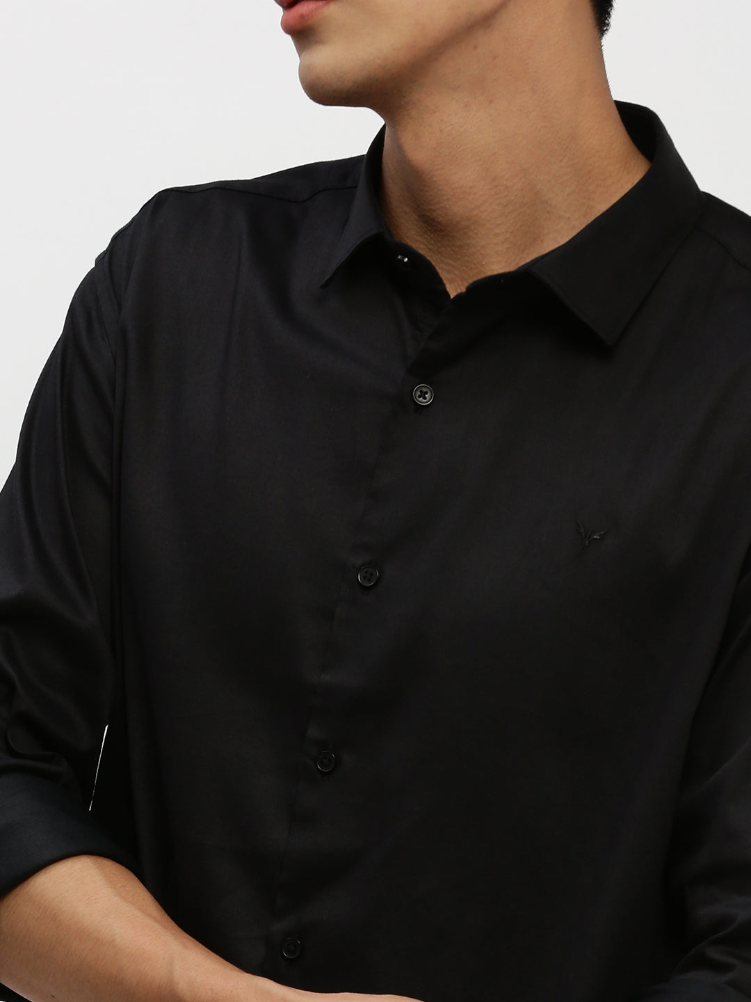 Men Black Solid Shirt