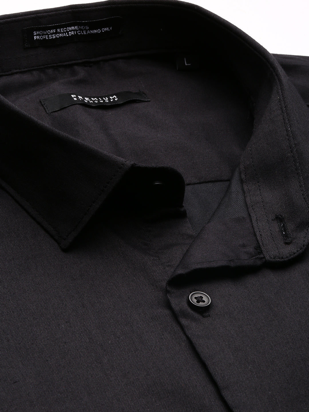 Men Black Solid Shirt