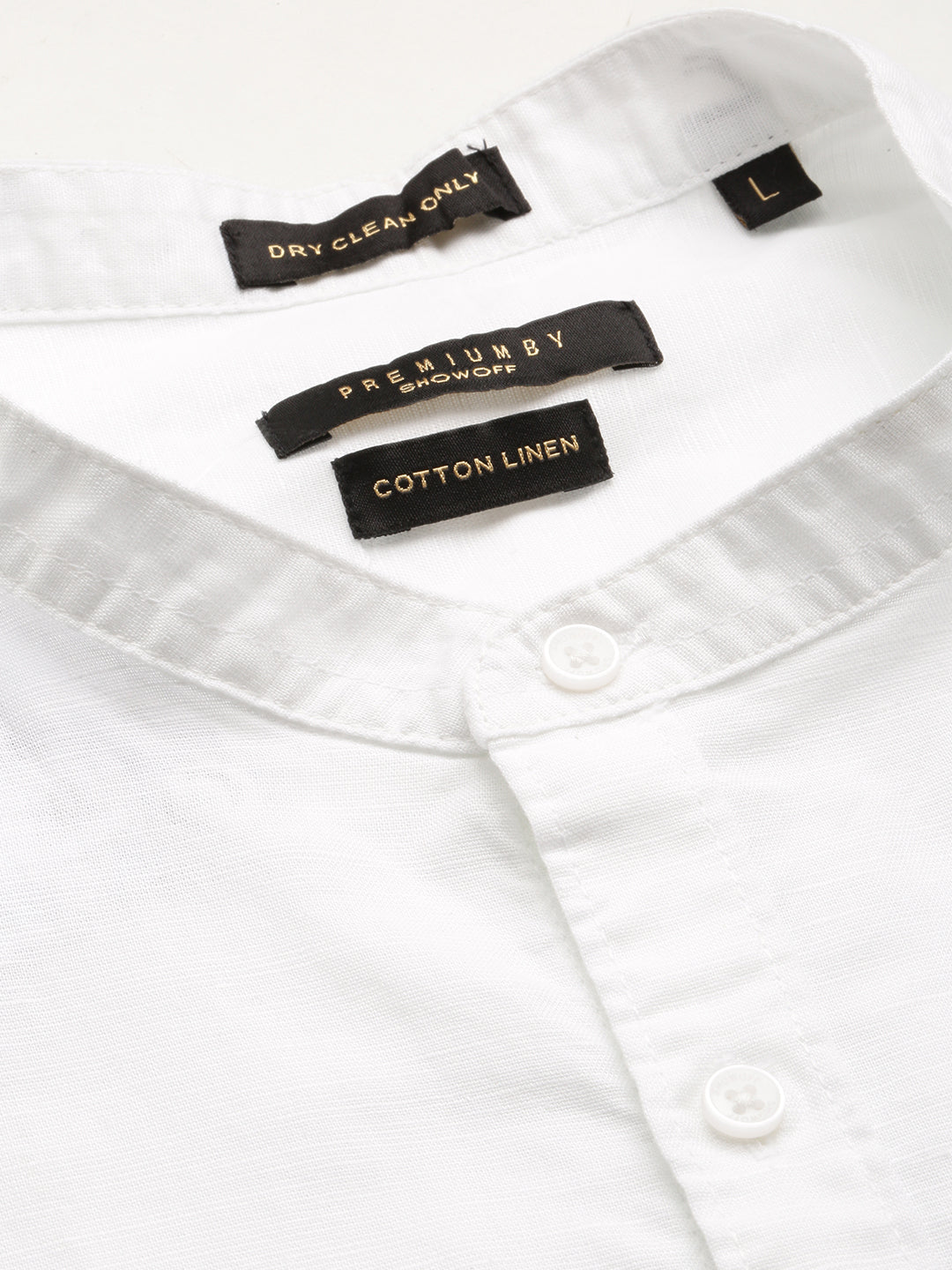 Men White Solid Casual Shirt