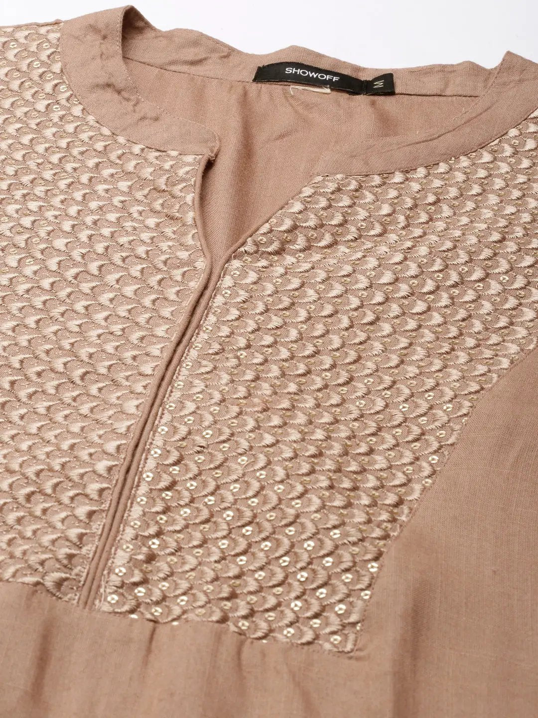 Women's Mauve Solid Straight Kurta