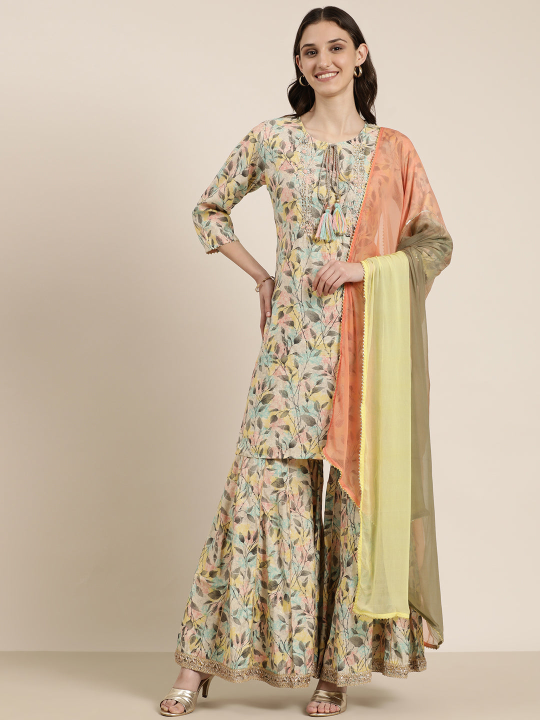 Women Multi Floral Kurta Set